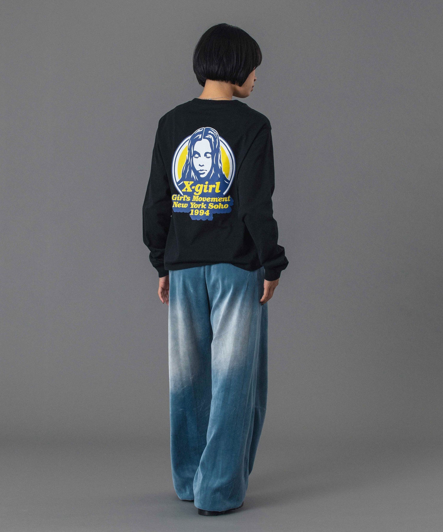 MESSAGE AND FACE CIRCLE LOGO L/S TEE
