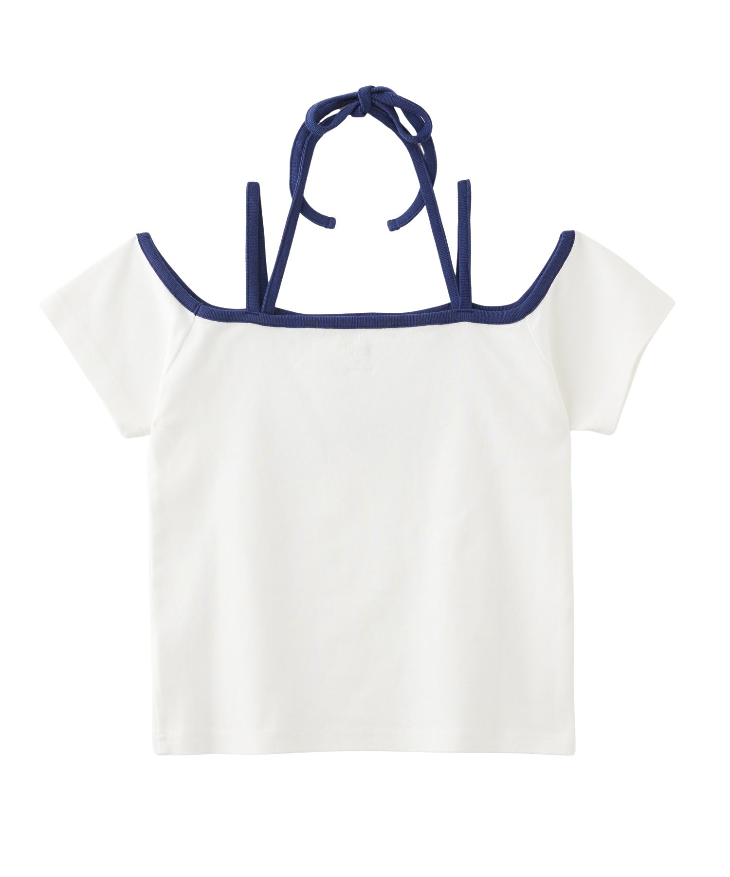 FLYING STARS LOGO OFF THE SHOULDER BABY TEE