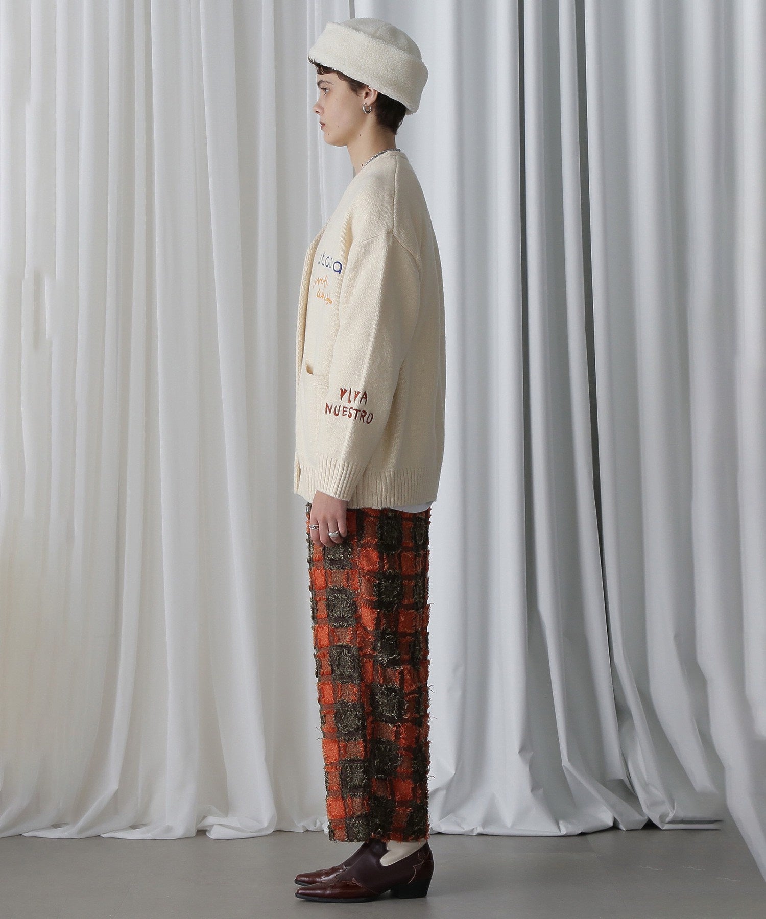 GENE HEAVENS/エンブロイダリー カレッジニットカーディガン