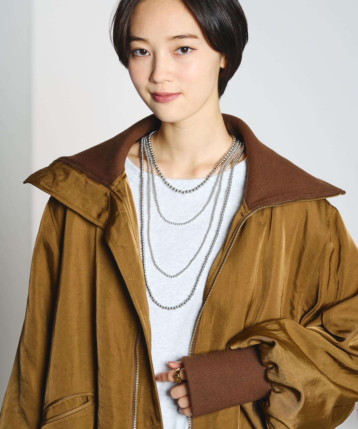 THREE STANDARD BALL NECKLACE
