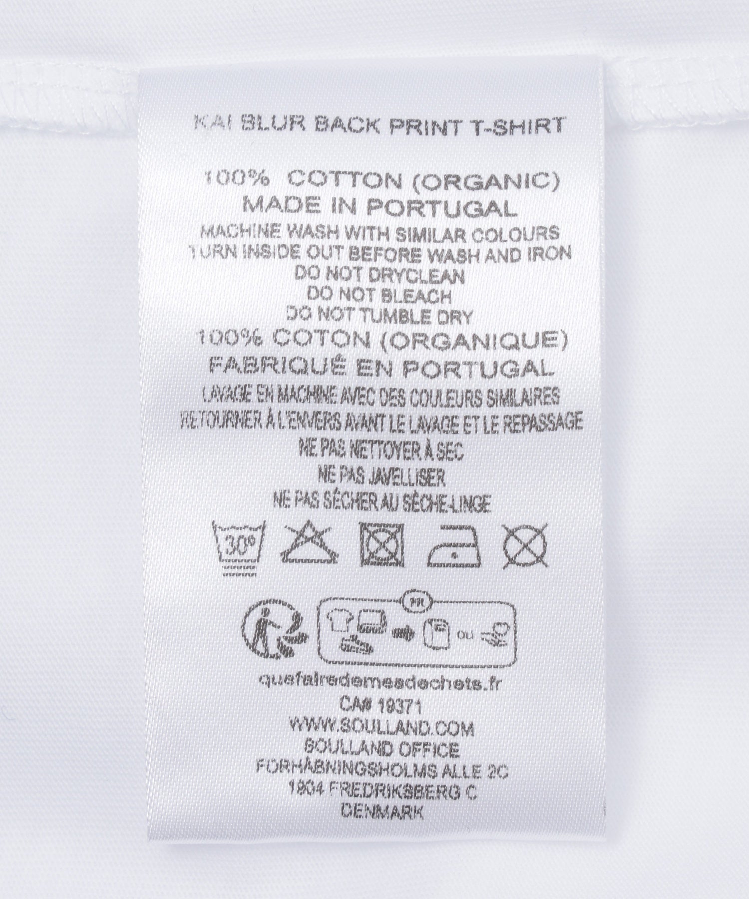 SOULLAND/ソウルランド/KAI blur back print T-shirt 61009-1312