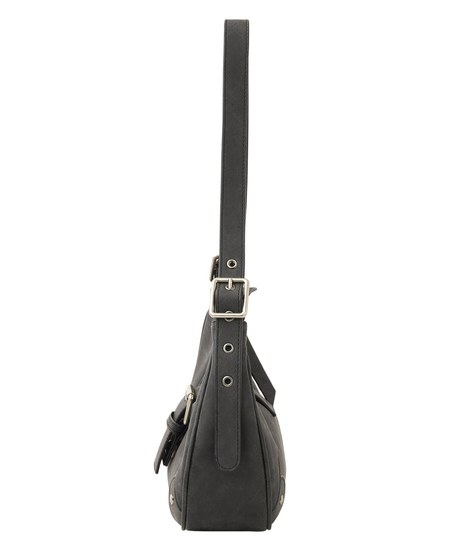 DISTRESSED FAUX LEATHER BELT HAND BAG