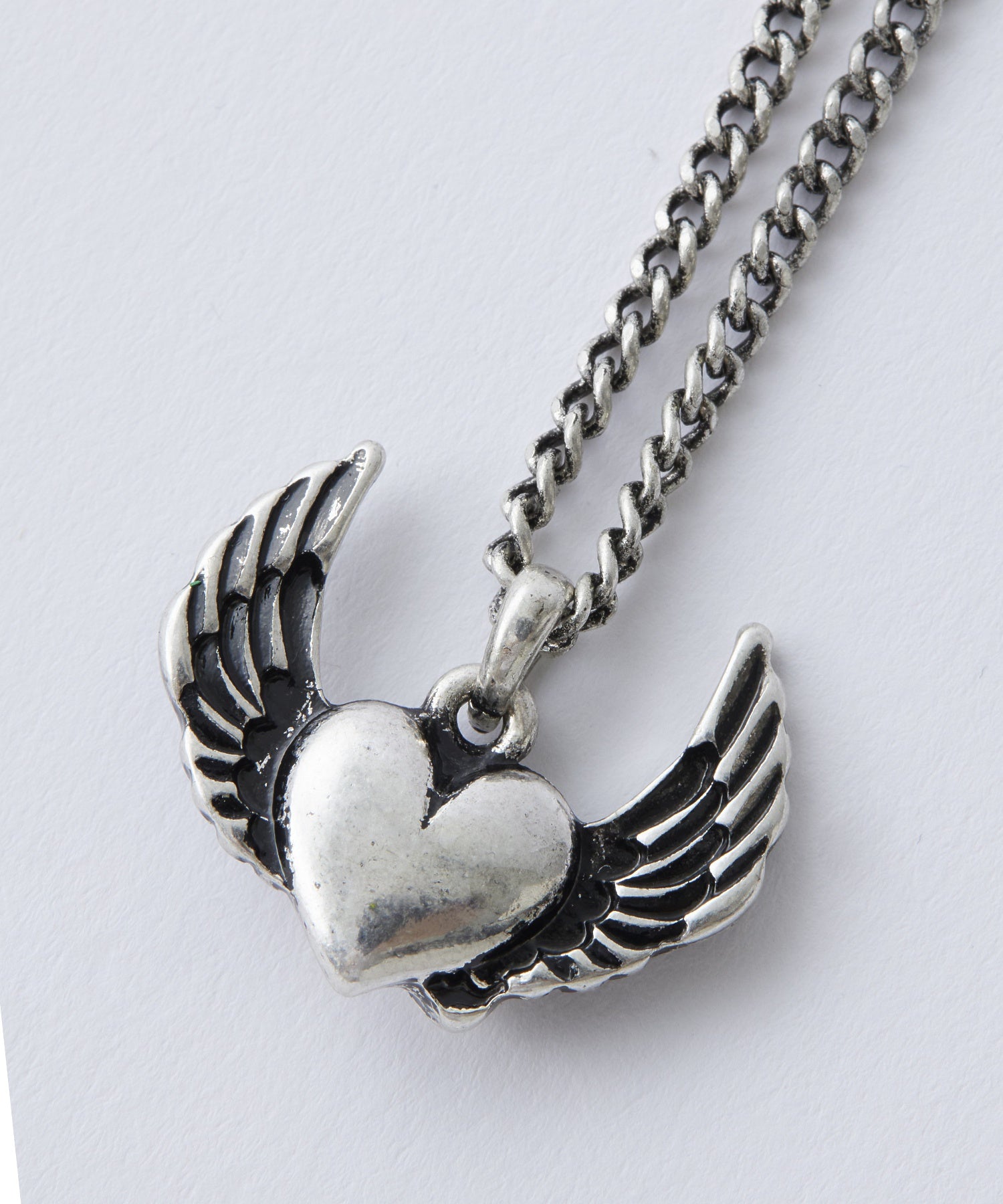 HEART AND WING CHARM NECKLACE