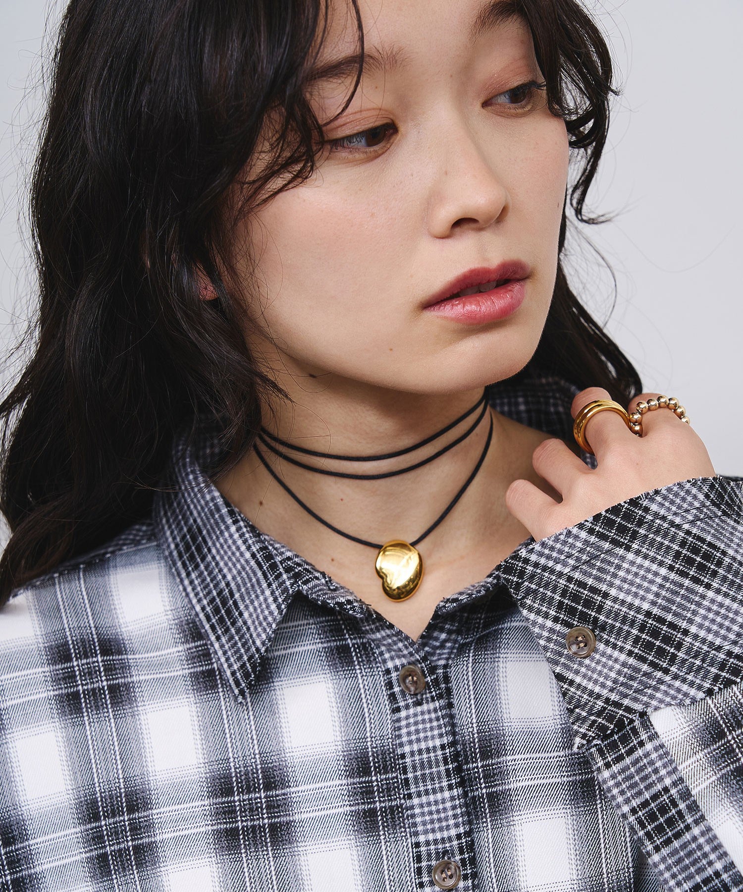 SOAC/PLUMP DROP CORD NECKLACE