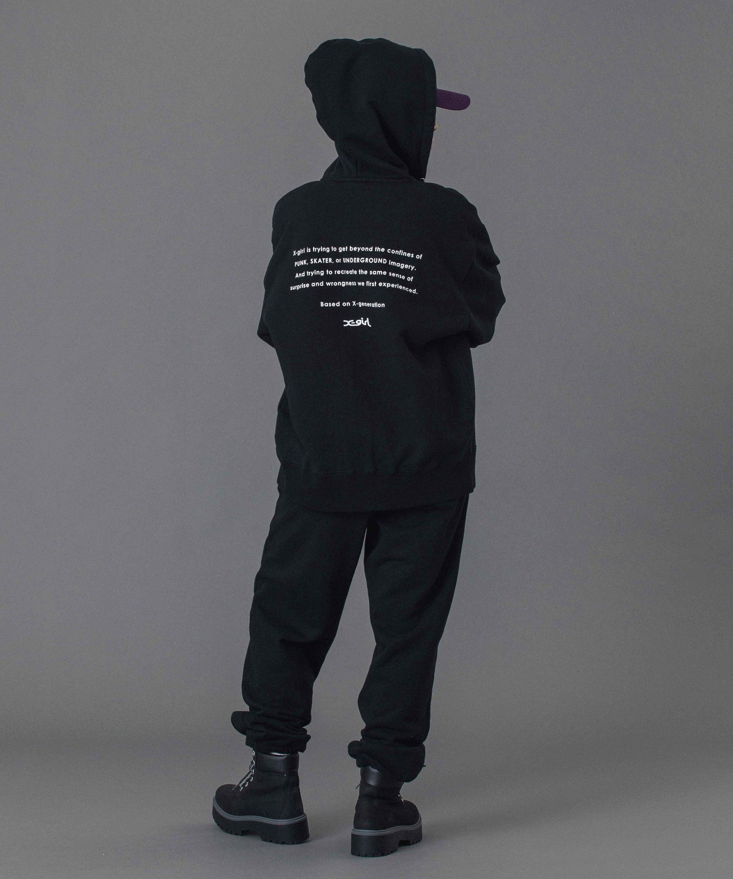 FACE AND WORDS ZIP UP SWEAT HOODIE