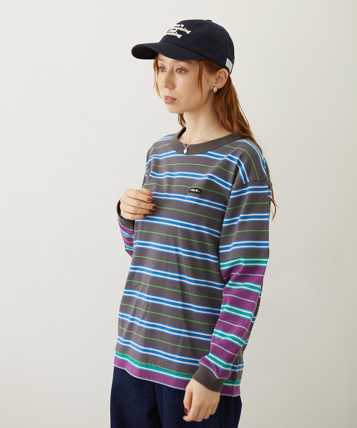 LAYERED LOOK STRIPED TOP