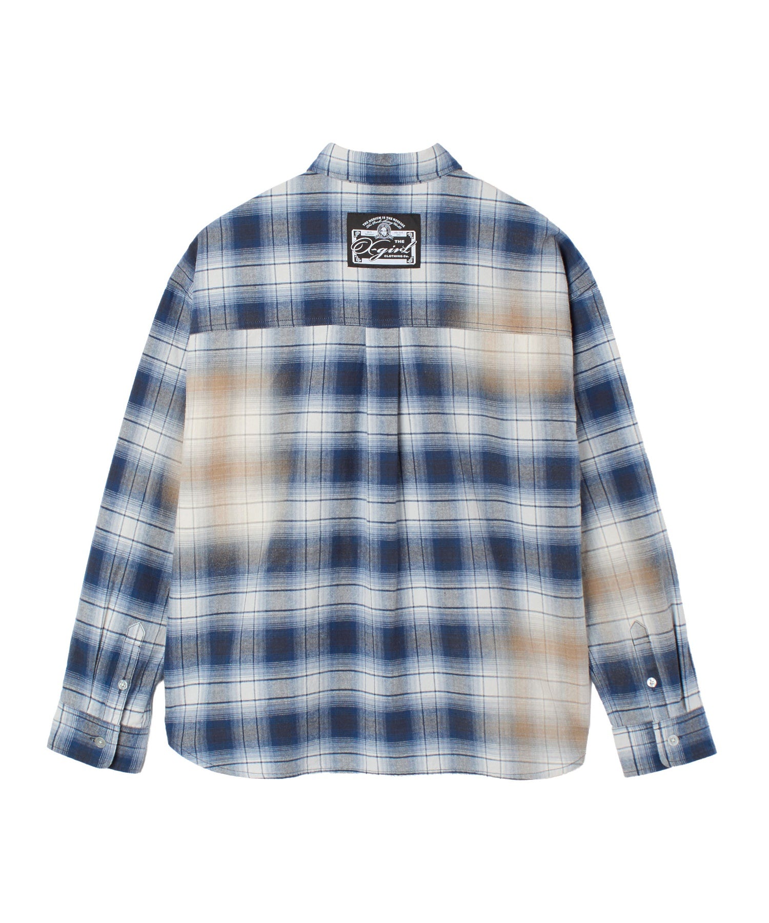 BLEACHED PLAID L/S SHIRT