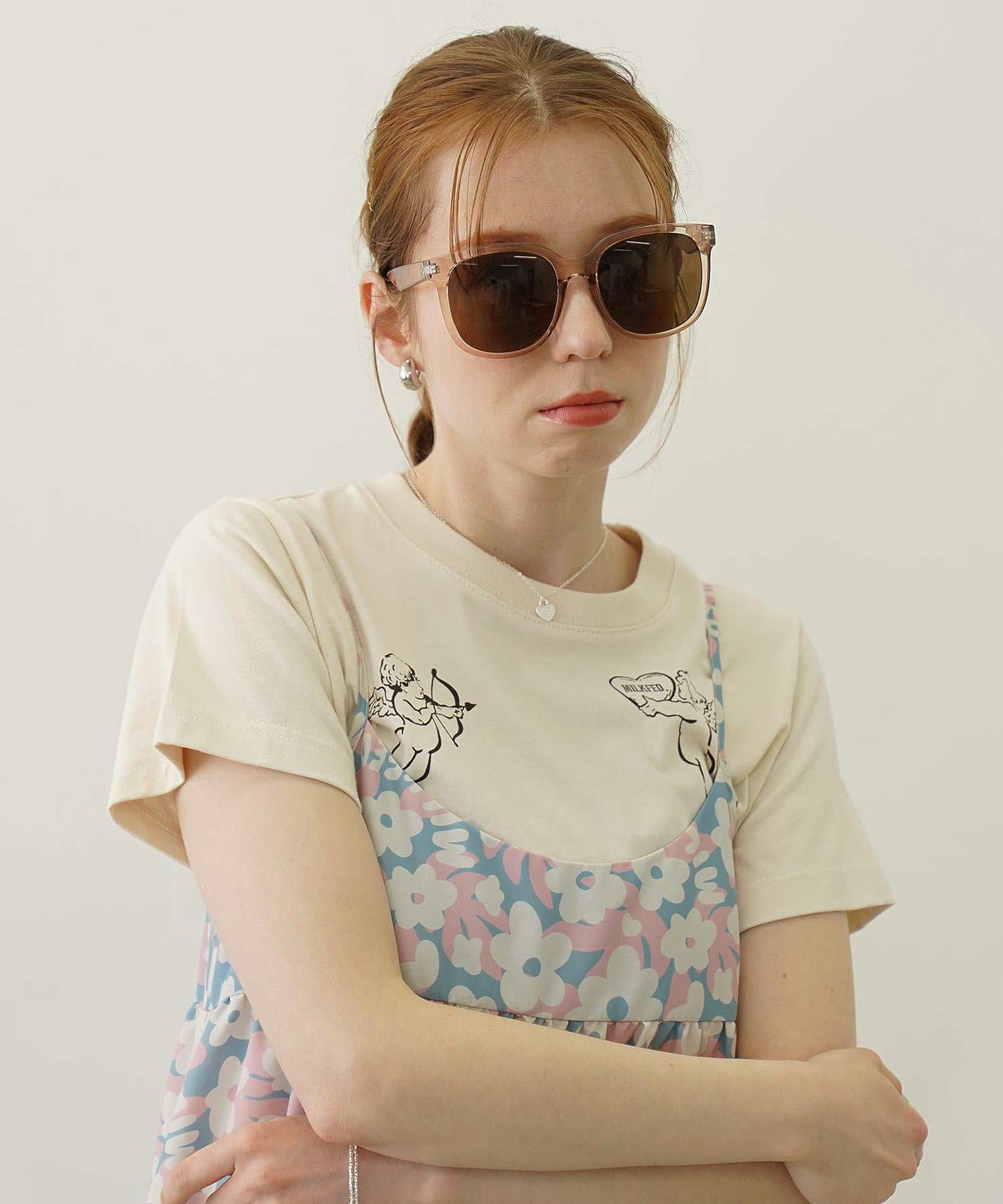 MILKFED. LOGO BIG SQUARE SUNGLASSES