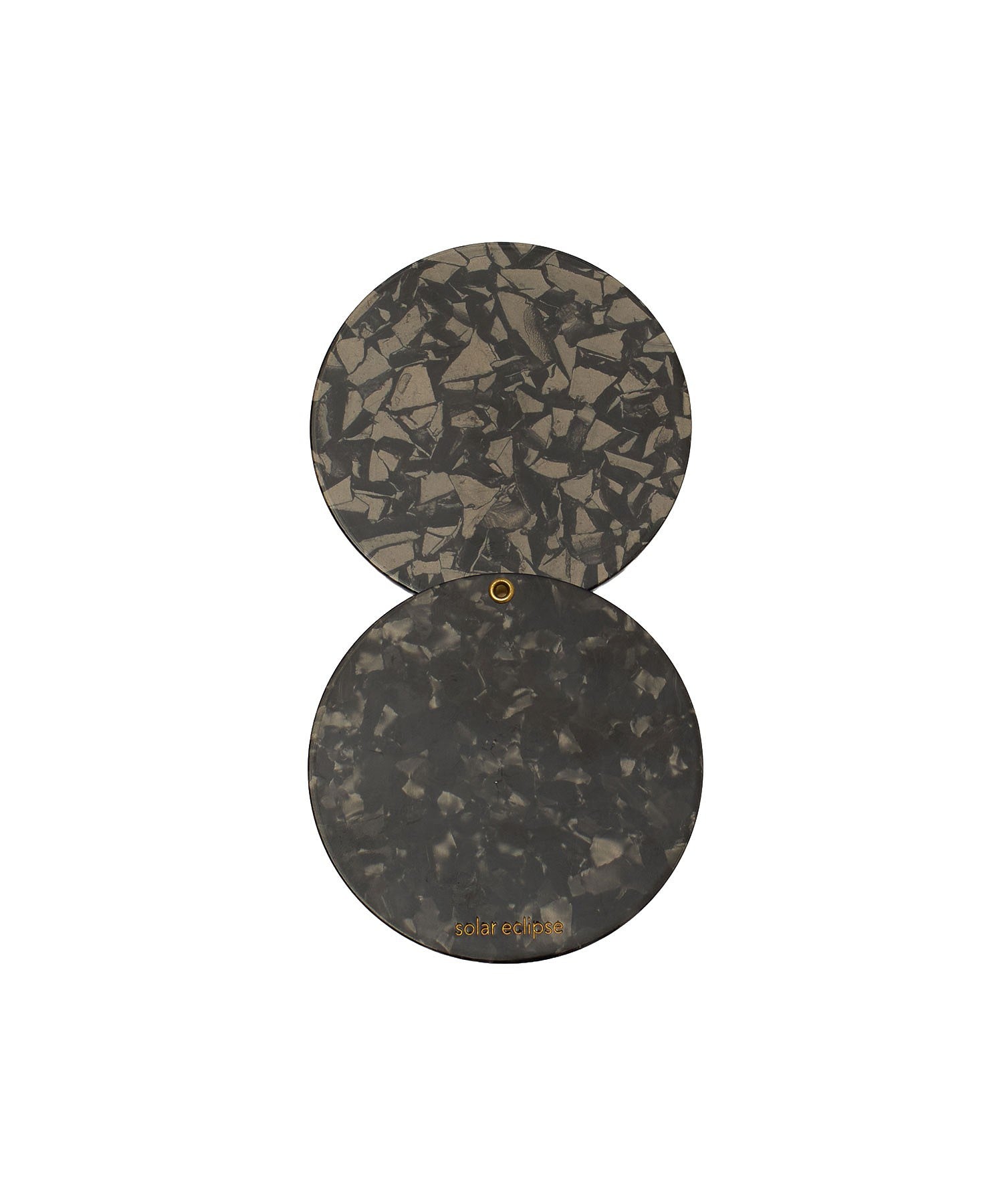 SOLAR ECLIPSE/HAND-PAINTED COMPACT MIRROR