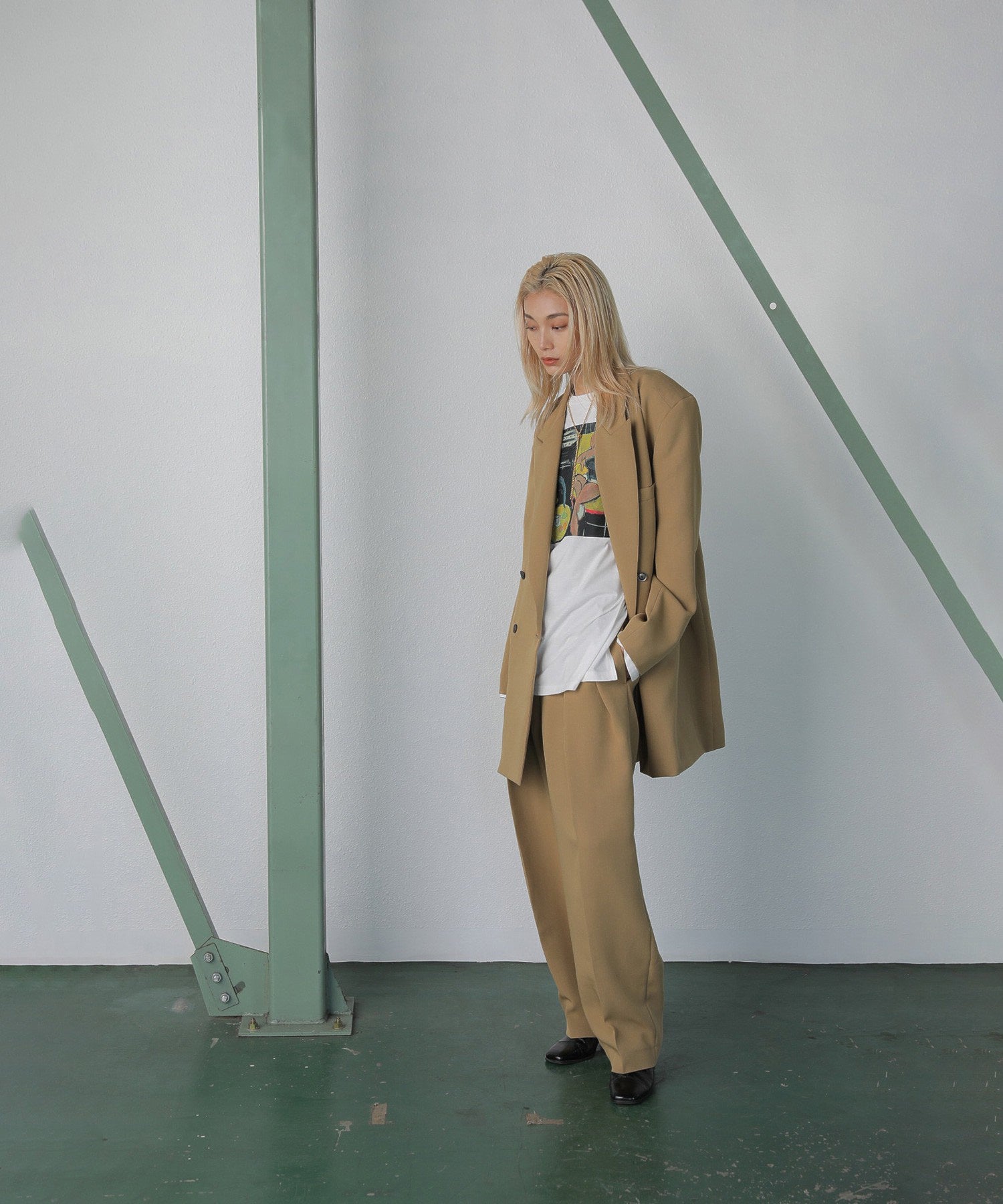 mici/ダブルブレストビッグジャケット