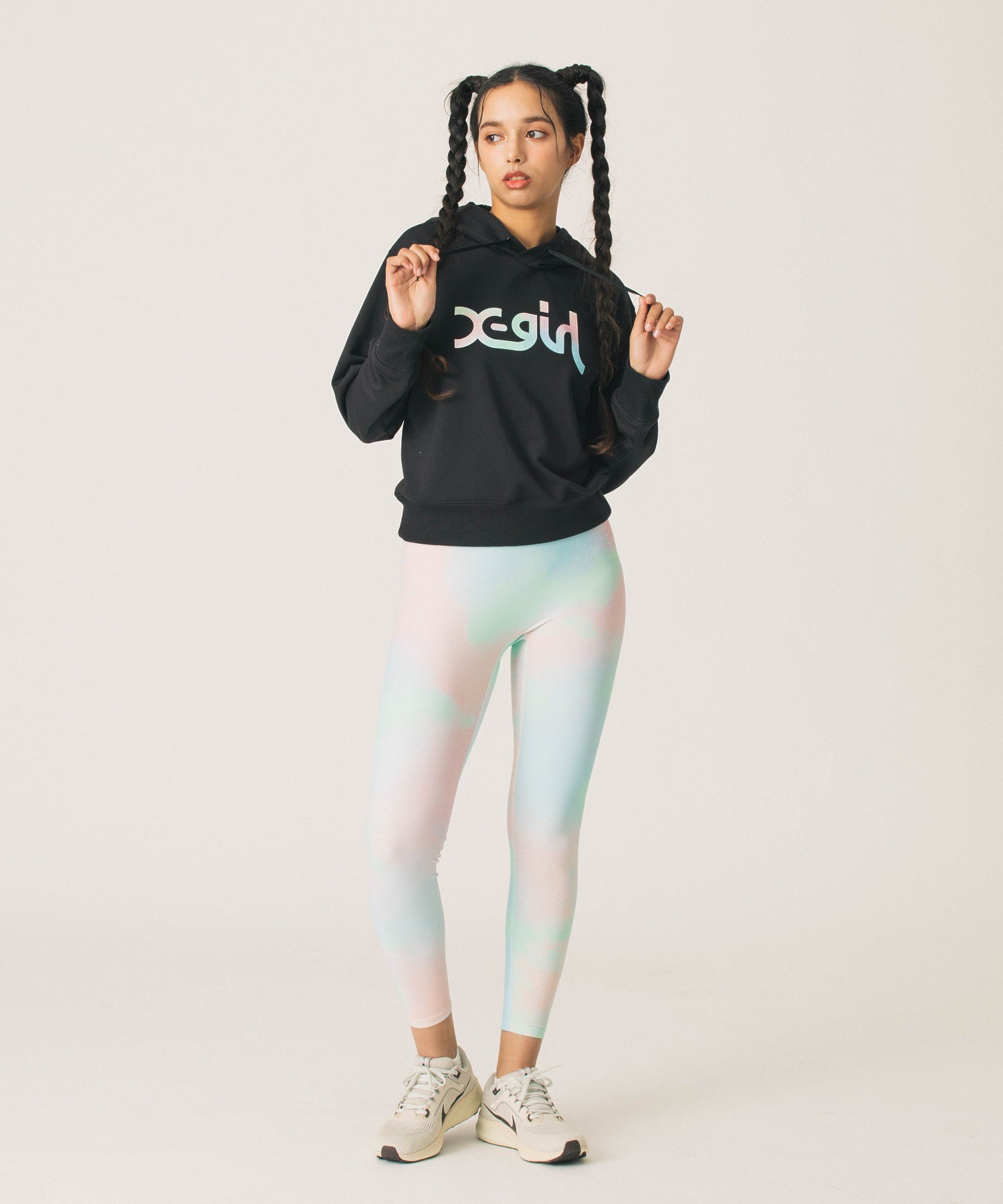 MARBLE LOGO SHORT HOODIE SWEATSHIRT