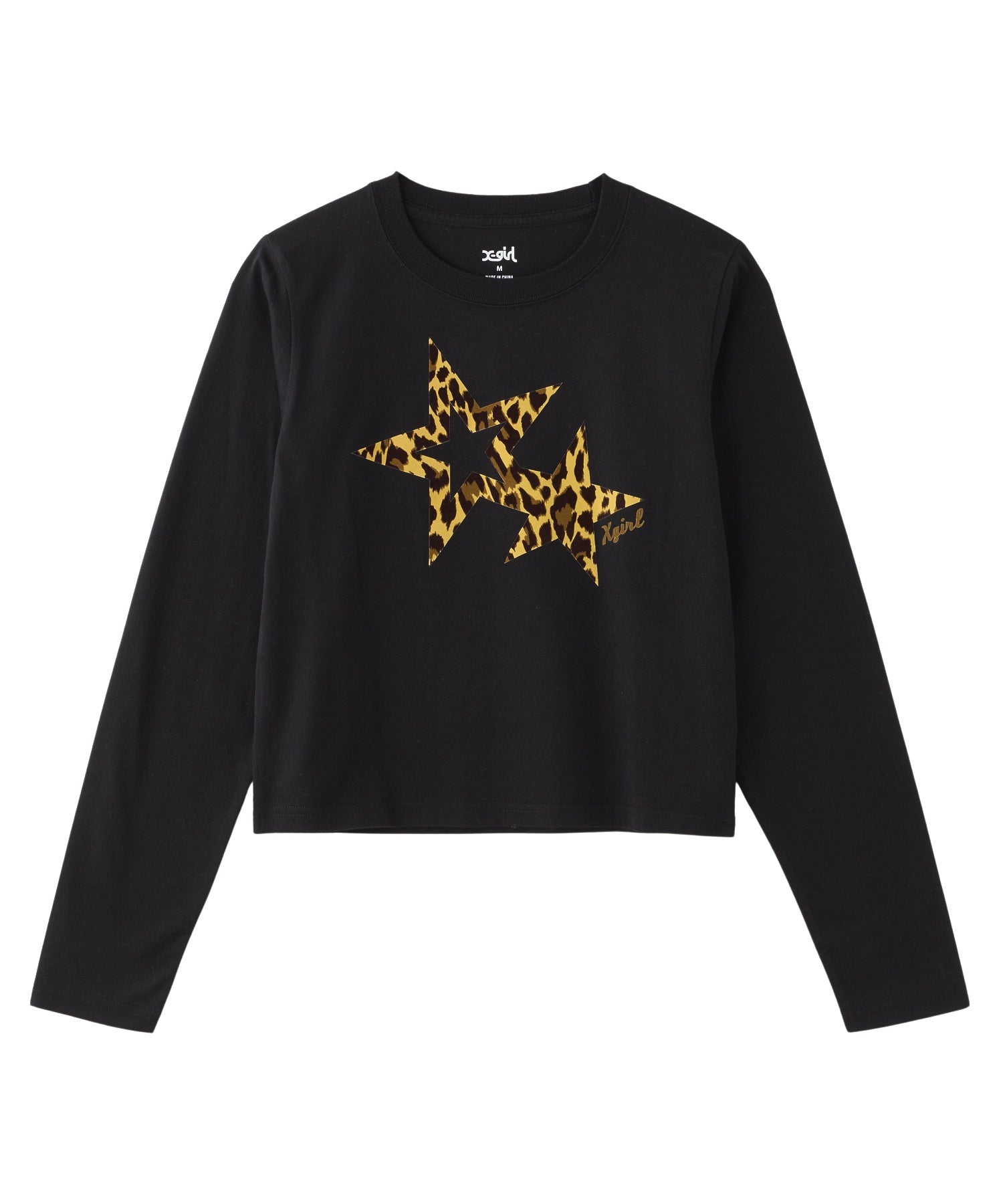 LEOPARD STAR L/S BABY TEE