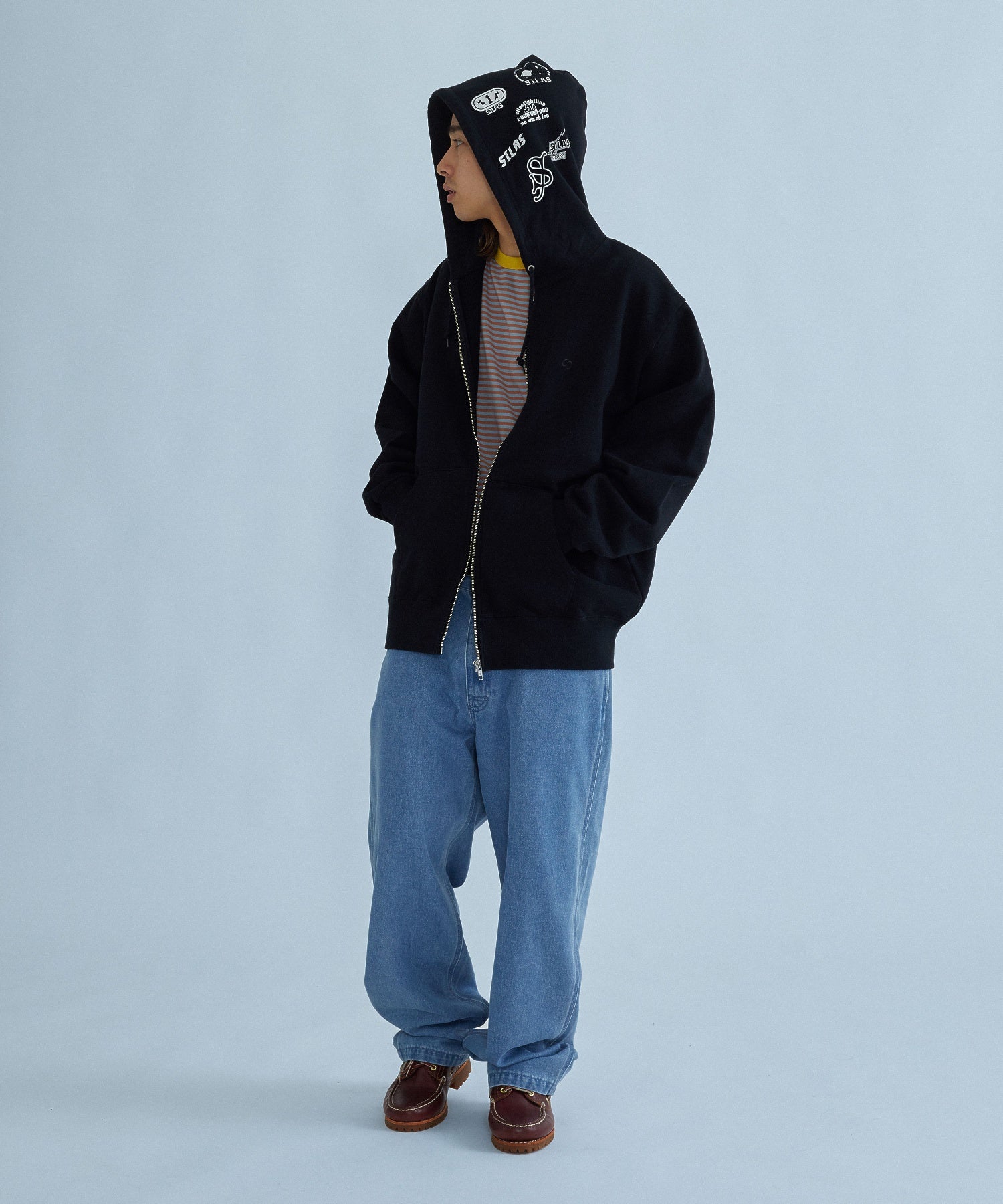ARCHIVE MASHUP HOODED ZIP SWEATSHIRT