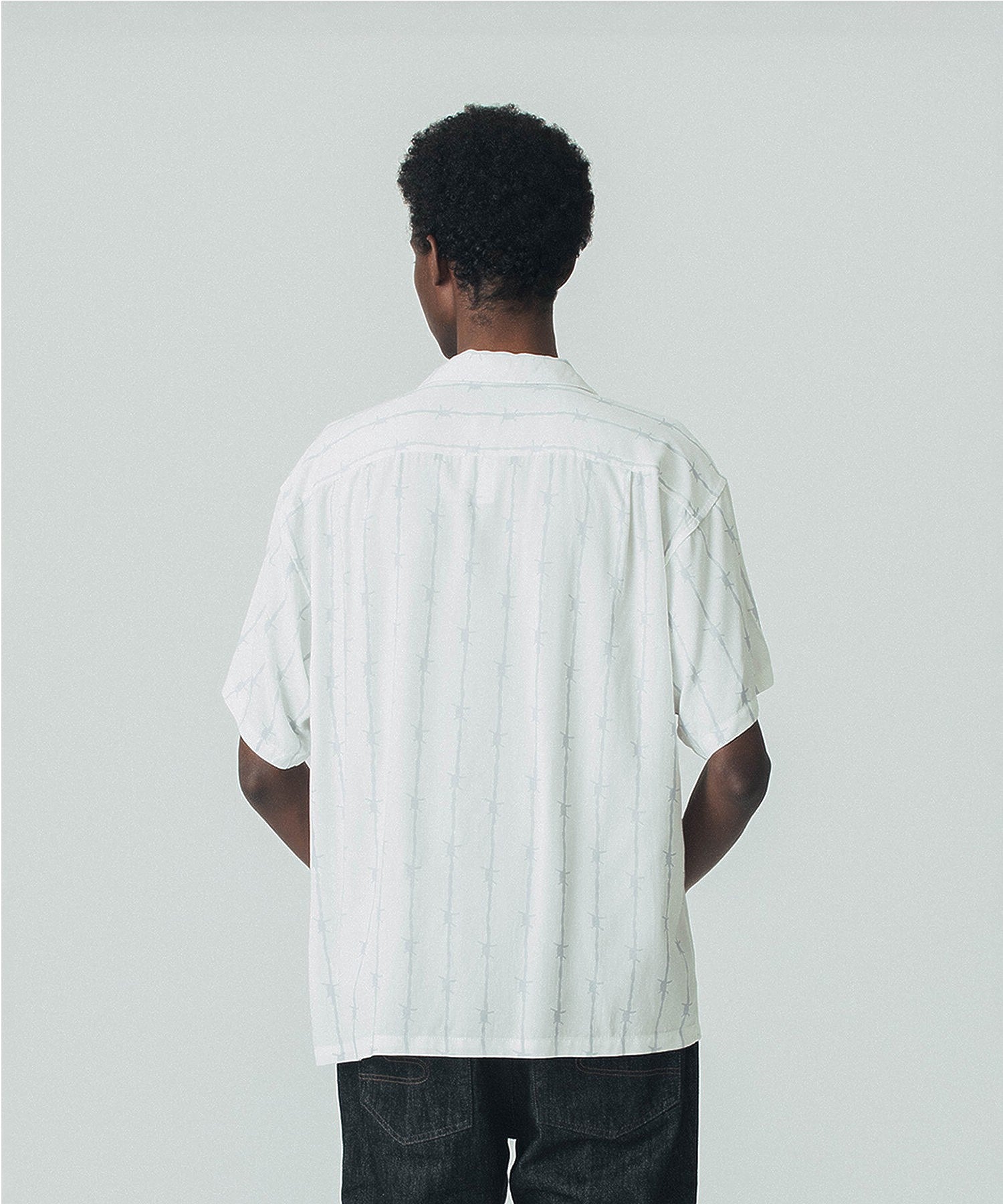BARBED WIRE S/S OPEN COLLAR SHIRT