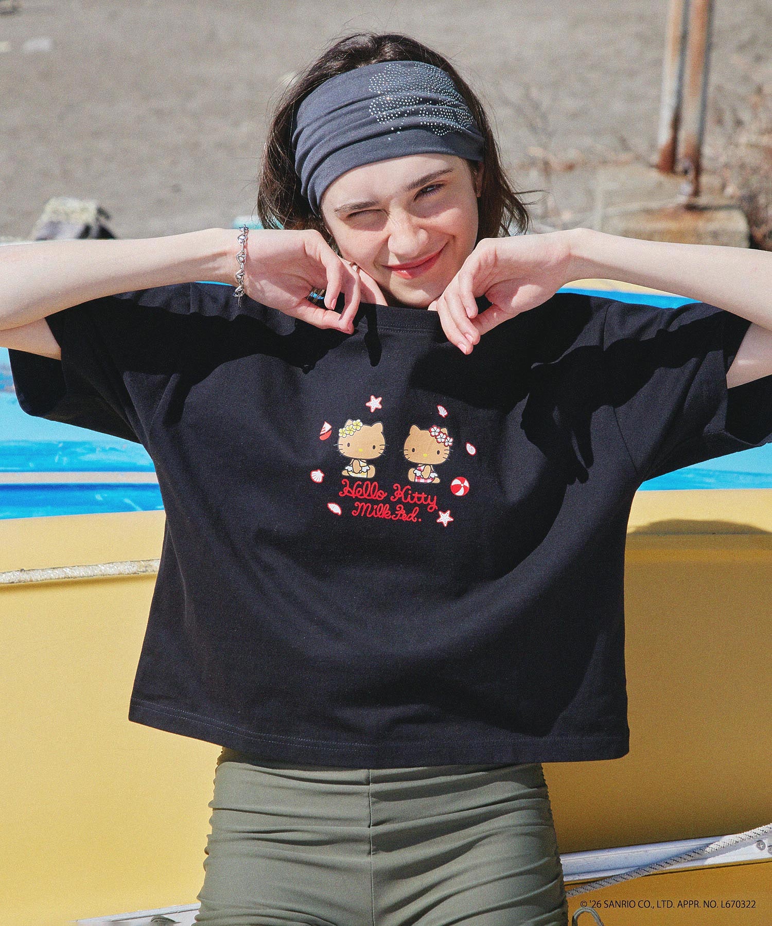 MILKFED. × HELLO KITTY SUN-KISSED F2F S/S TEE