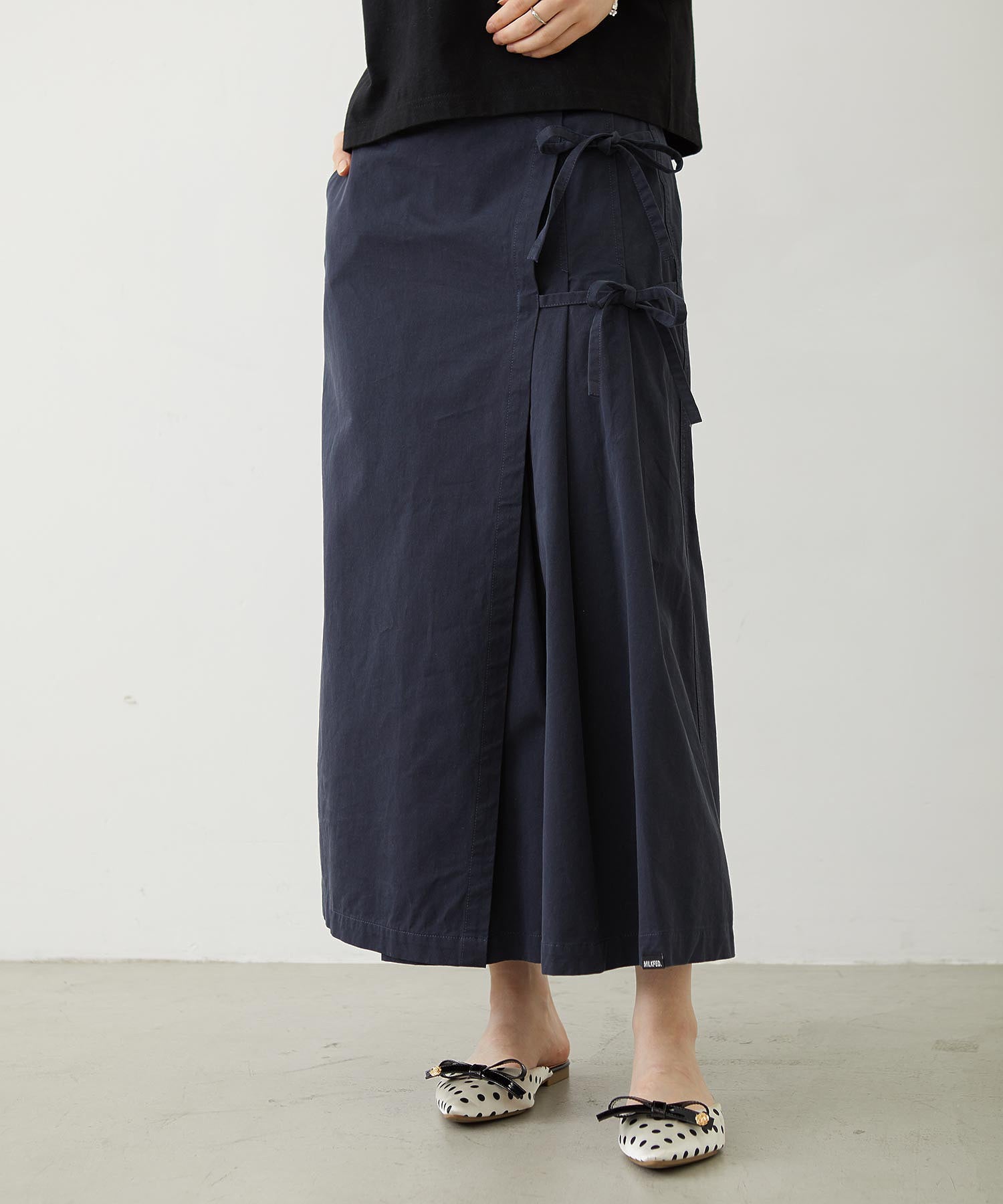 CHINO TUCK LONG SKIRT