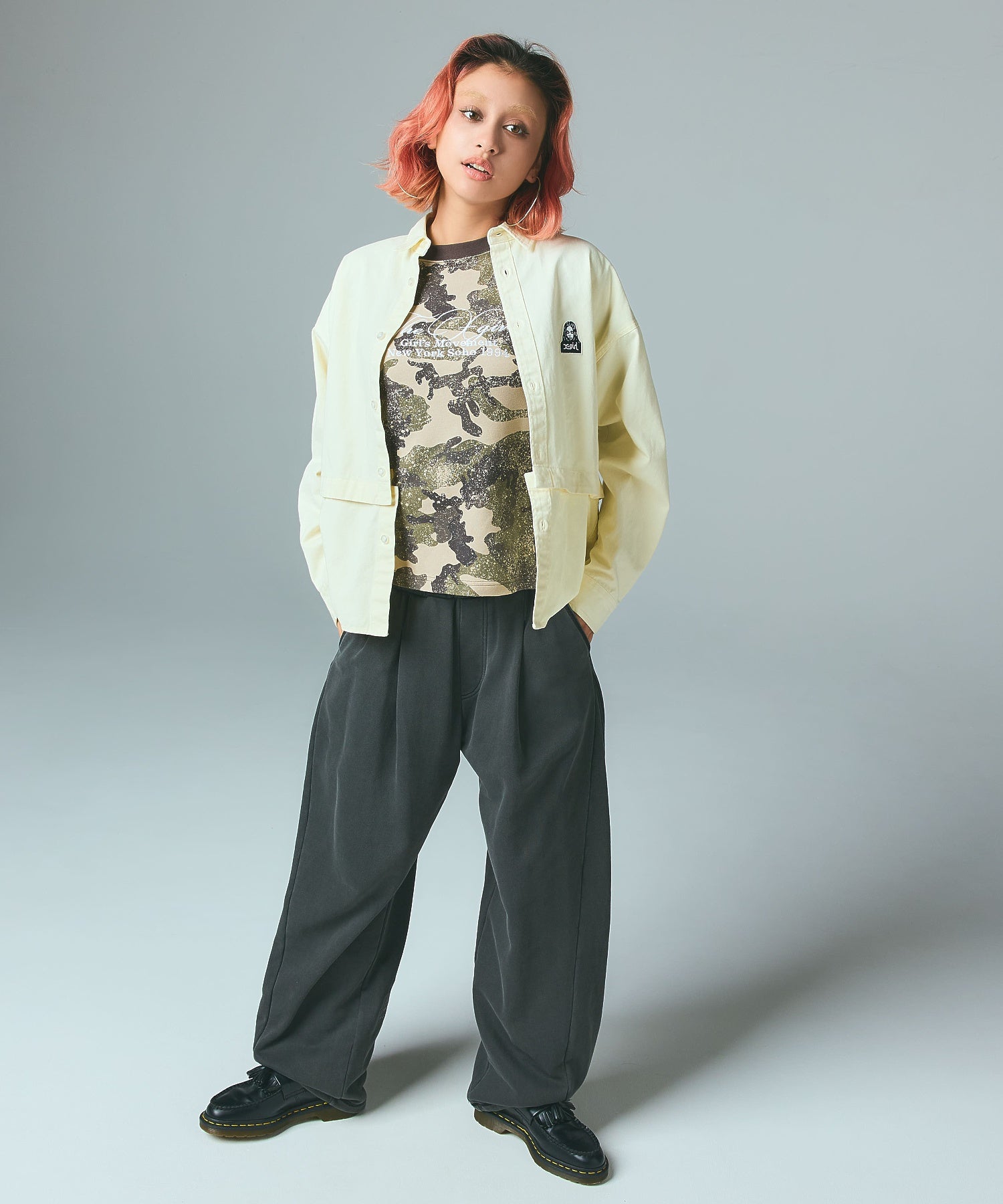 FACE PATCH 2WAY LENGTH L/S SHIRT