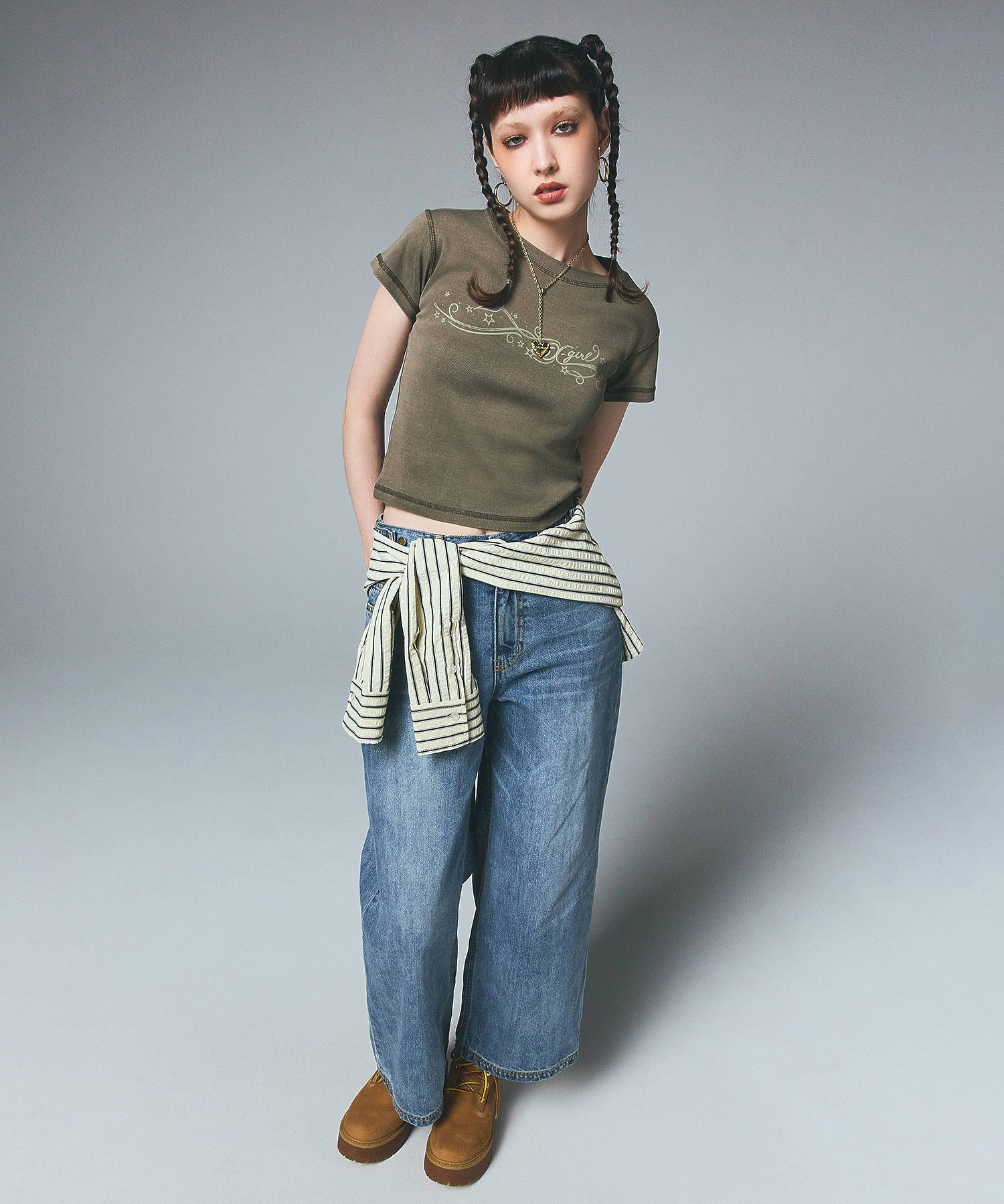 WAIST ADJUST DENIM PANTS
