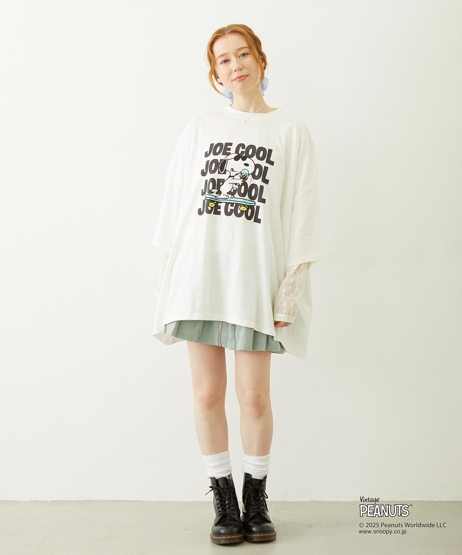 MILKFED. × PEANUTS JOE COOL BIG S/S TEE