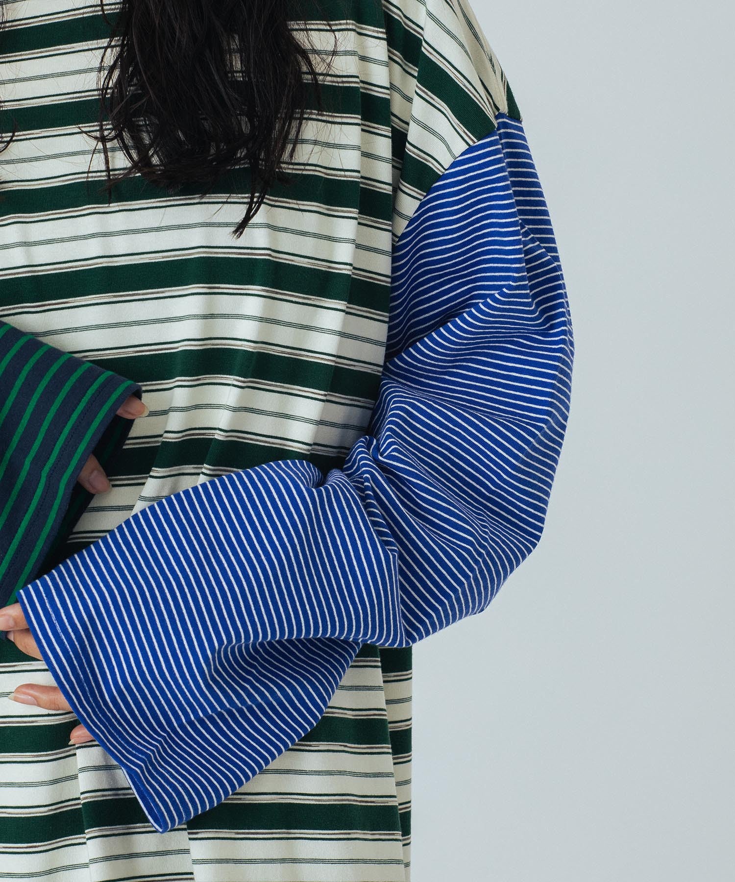 CREOLME/MULTI STRIPE L/S TEE