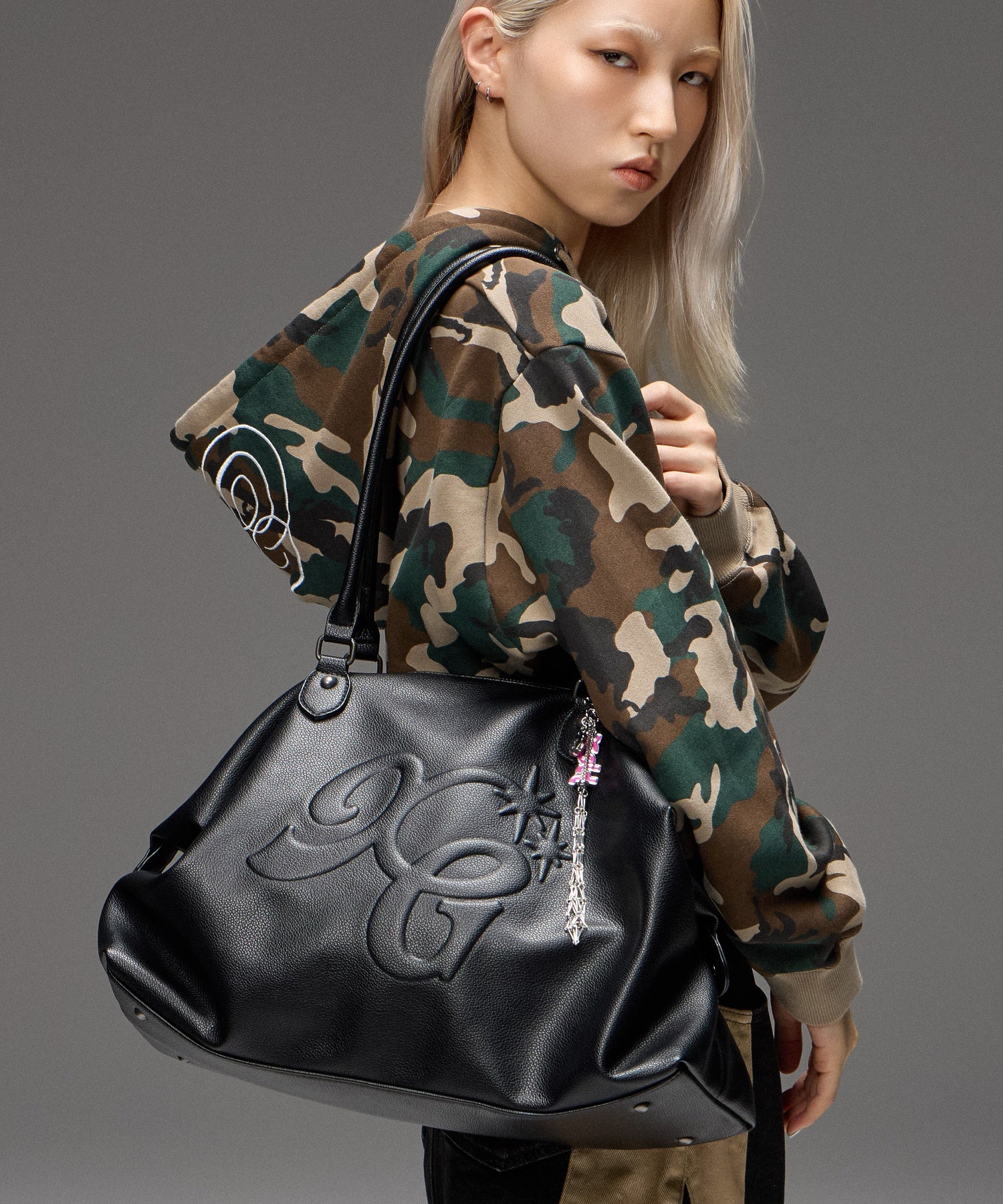 EMBOSSED XG LOGO BOSTON BAG