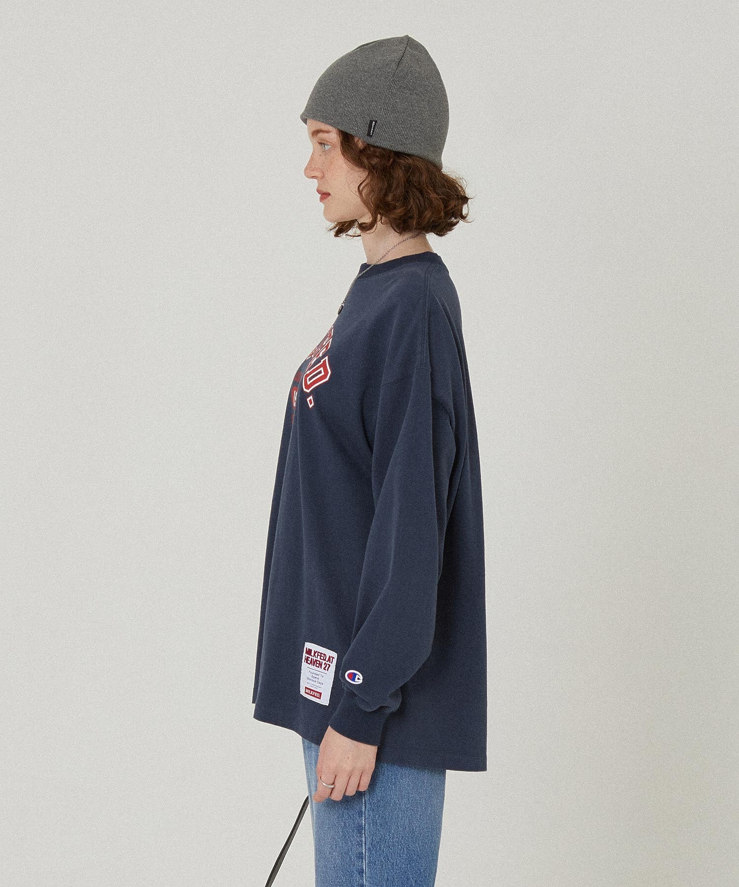MILKFED.×CHAMPION LS TEE