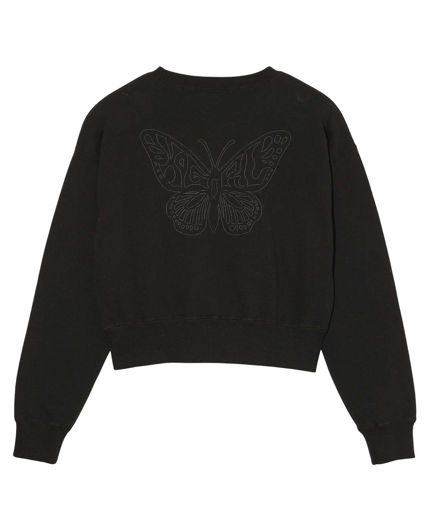 BUTTERFLY EMBROIDERY COMPACT SWEAT TOP X-girl