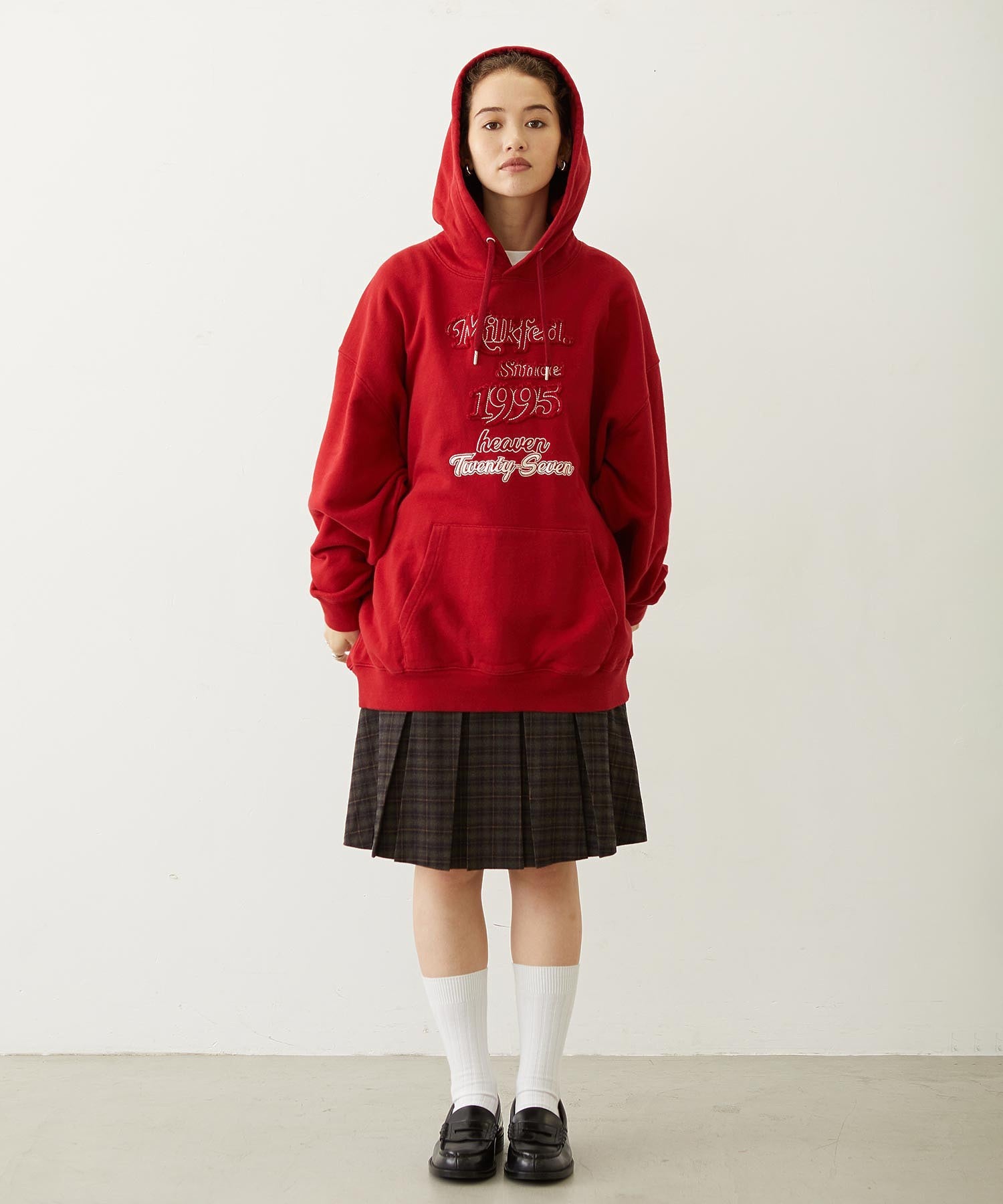 STITCHED LOGO SWEAT HOODIE