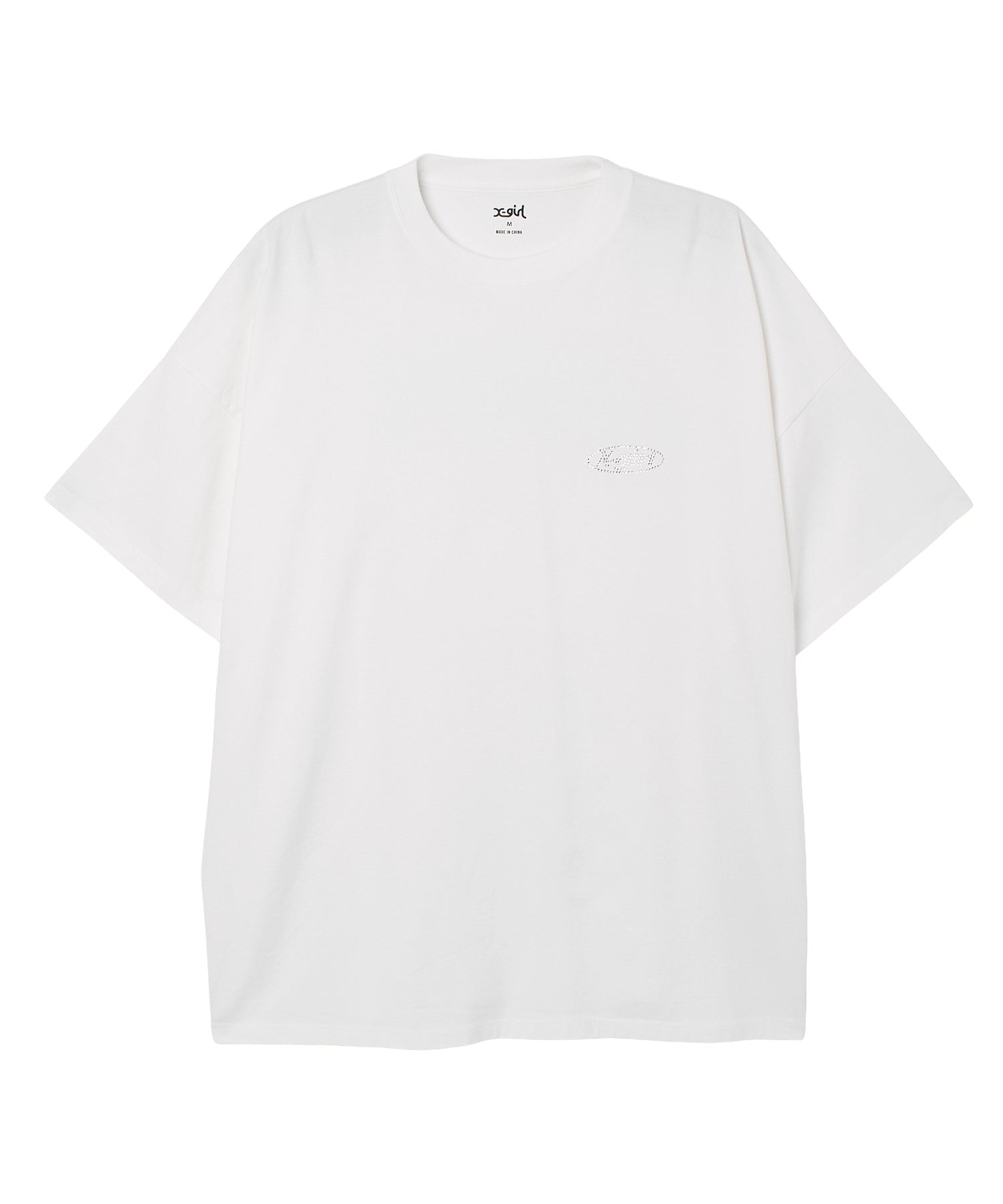RHINESTONE OVAL LOGO S/S BIG TEE DRESS