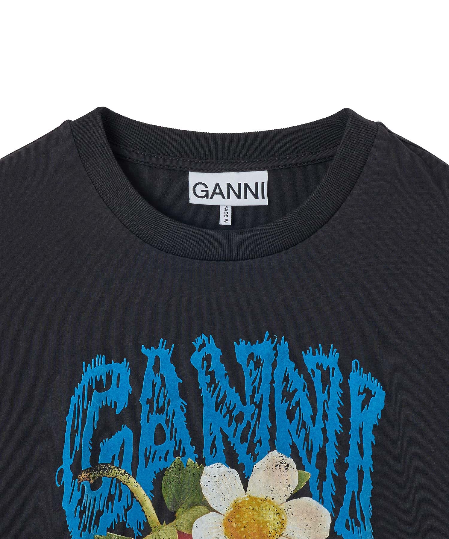 GANNI/BASIC COTTON JERSEY STRAWBERRY