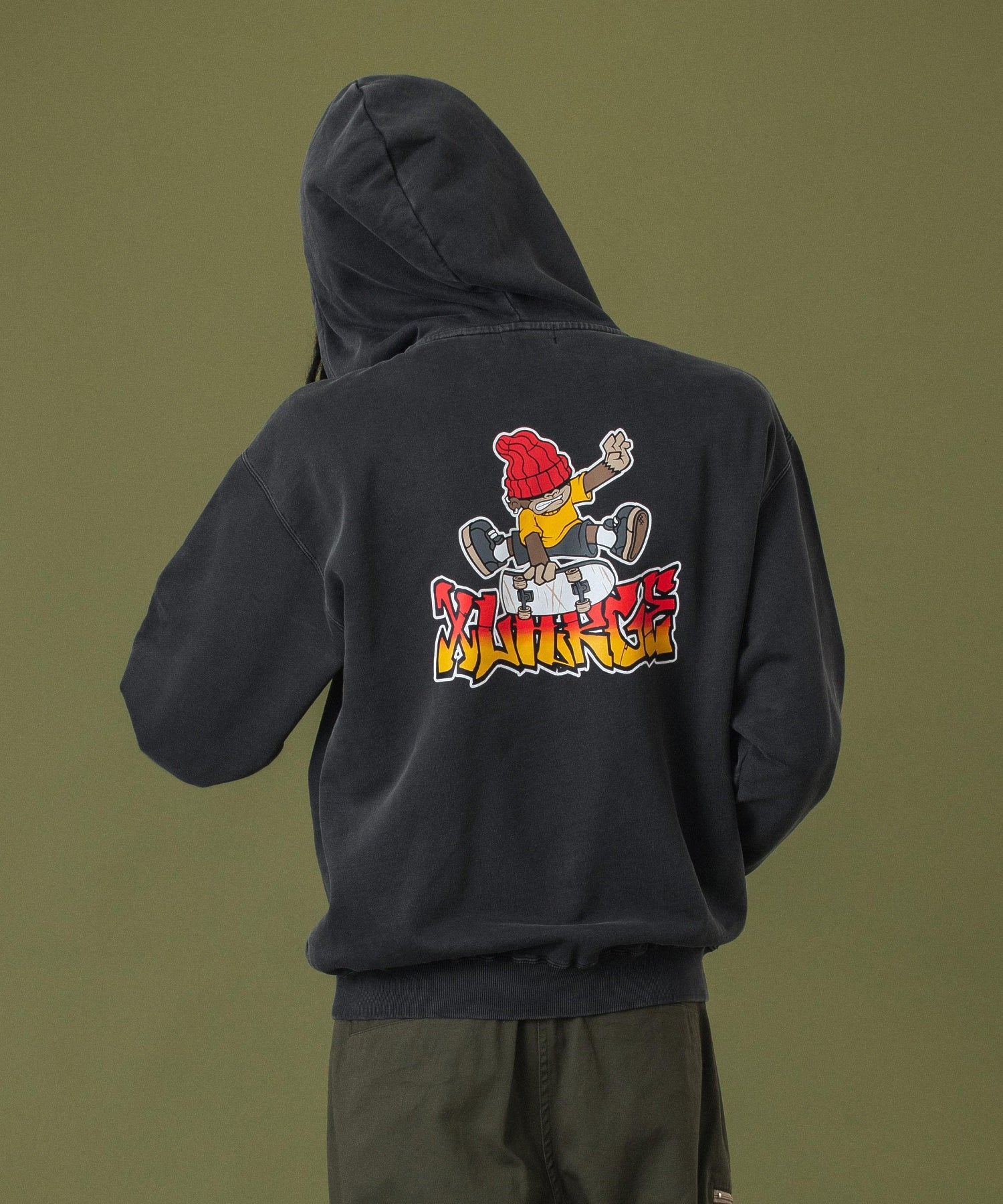PIGMENTDYE INDY GRAB ZIP HOODED SWEAT SHIRT