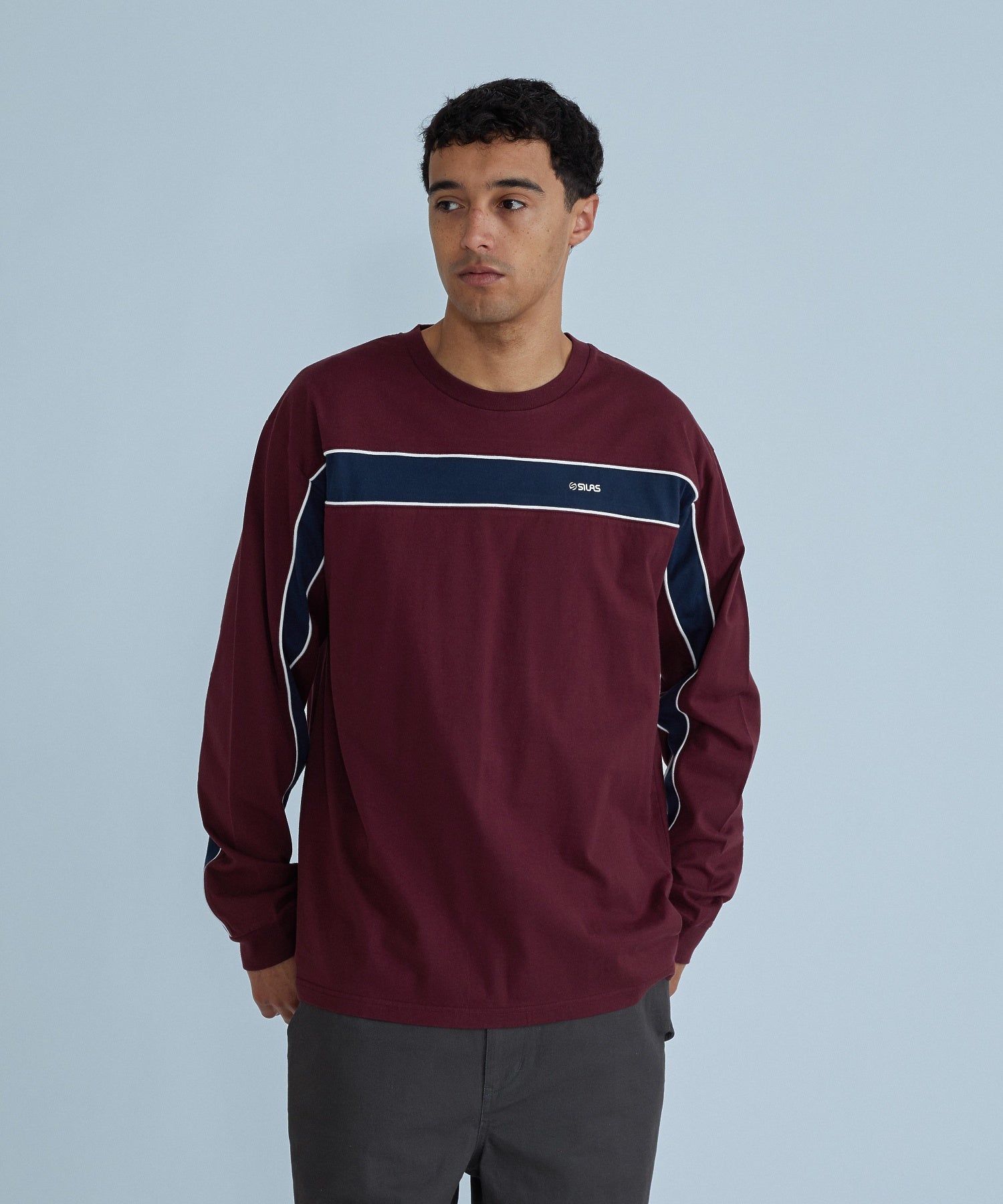 SINGLE STRIPED L/S TEE
