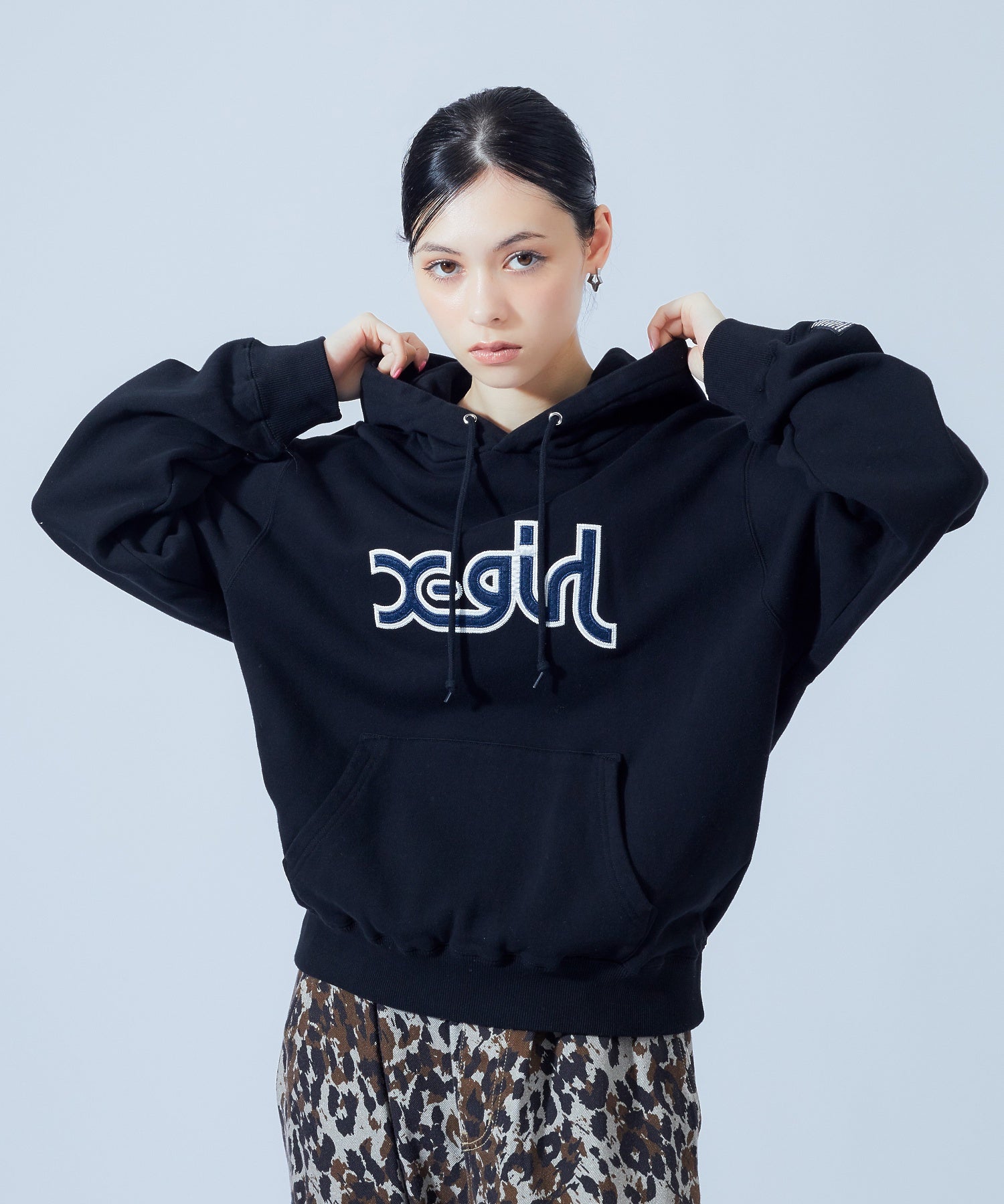 MILLS LOGO LAYERED PATCH SWEAT HOODIE