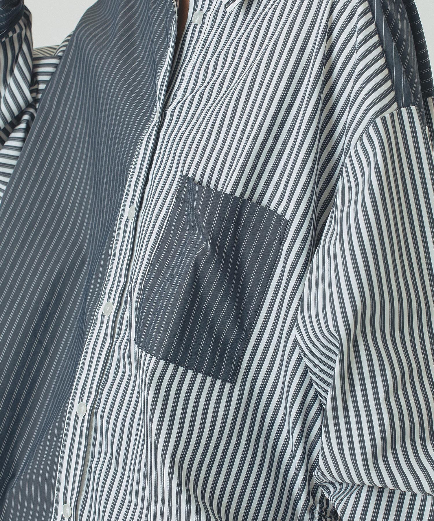 STRIPE DRAWSTRING SHIRT