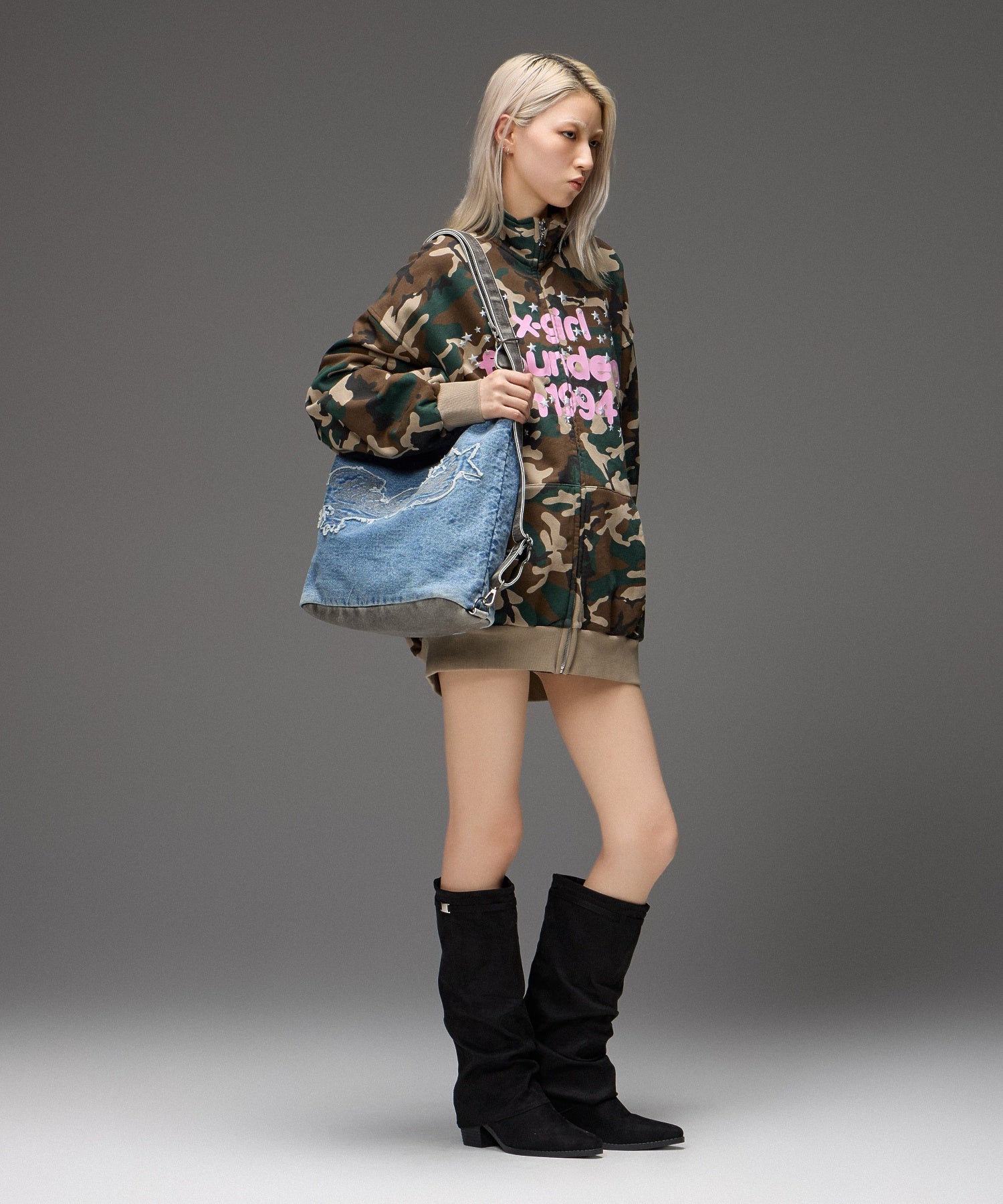 TWINKLING STARS LOGO TRACK SWEAT DRESS