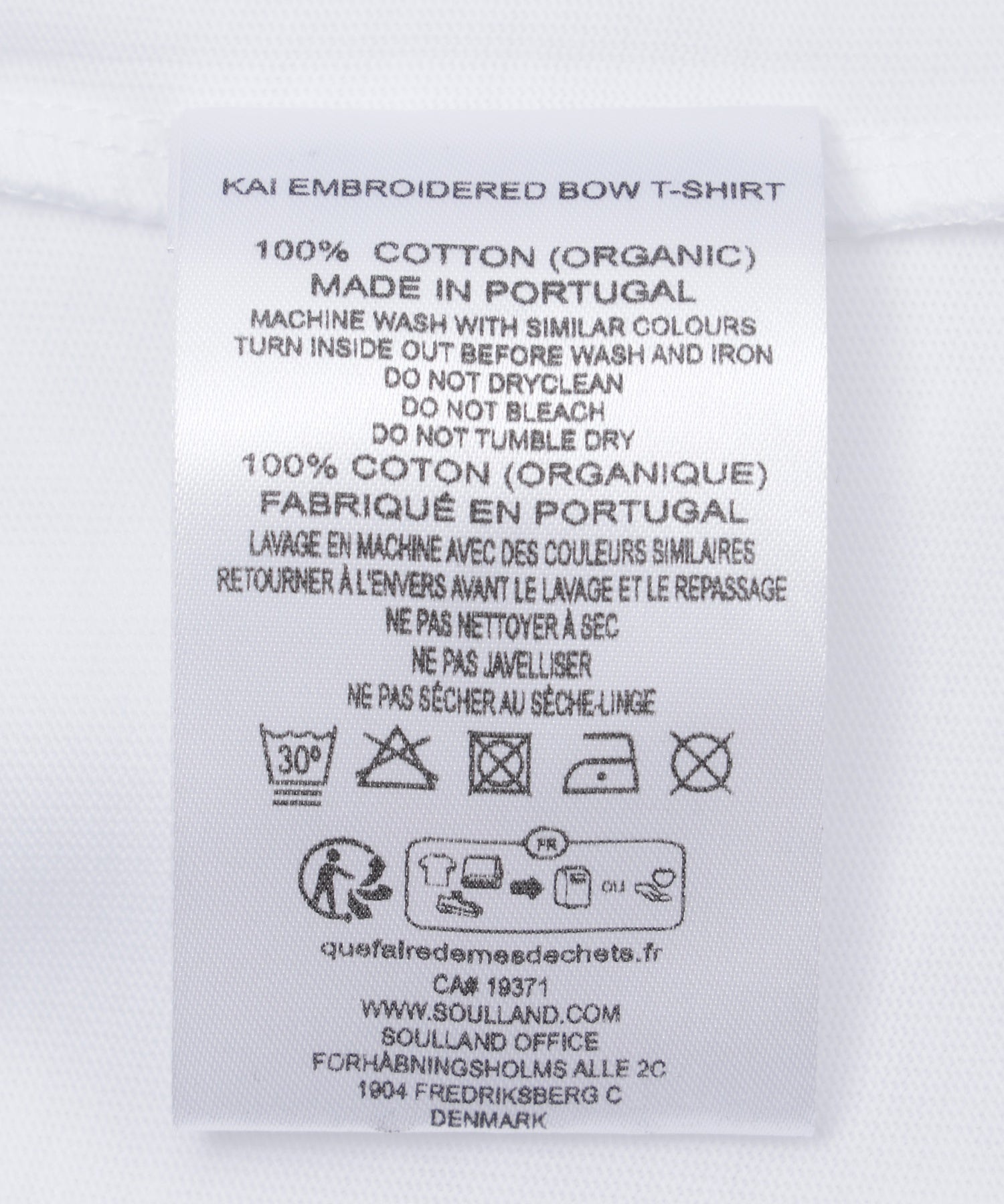 SOULLAND/ソウルランド/KAI embroidered bow 52012-1063