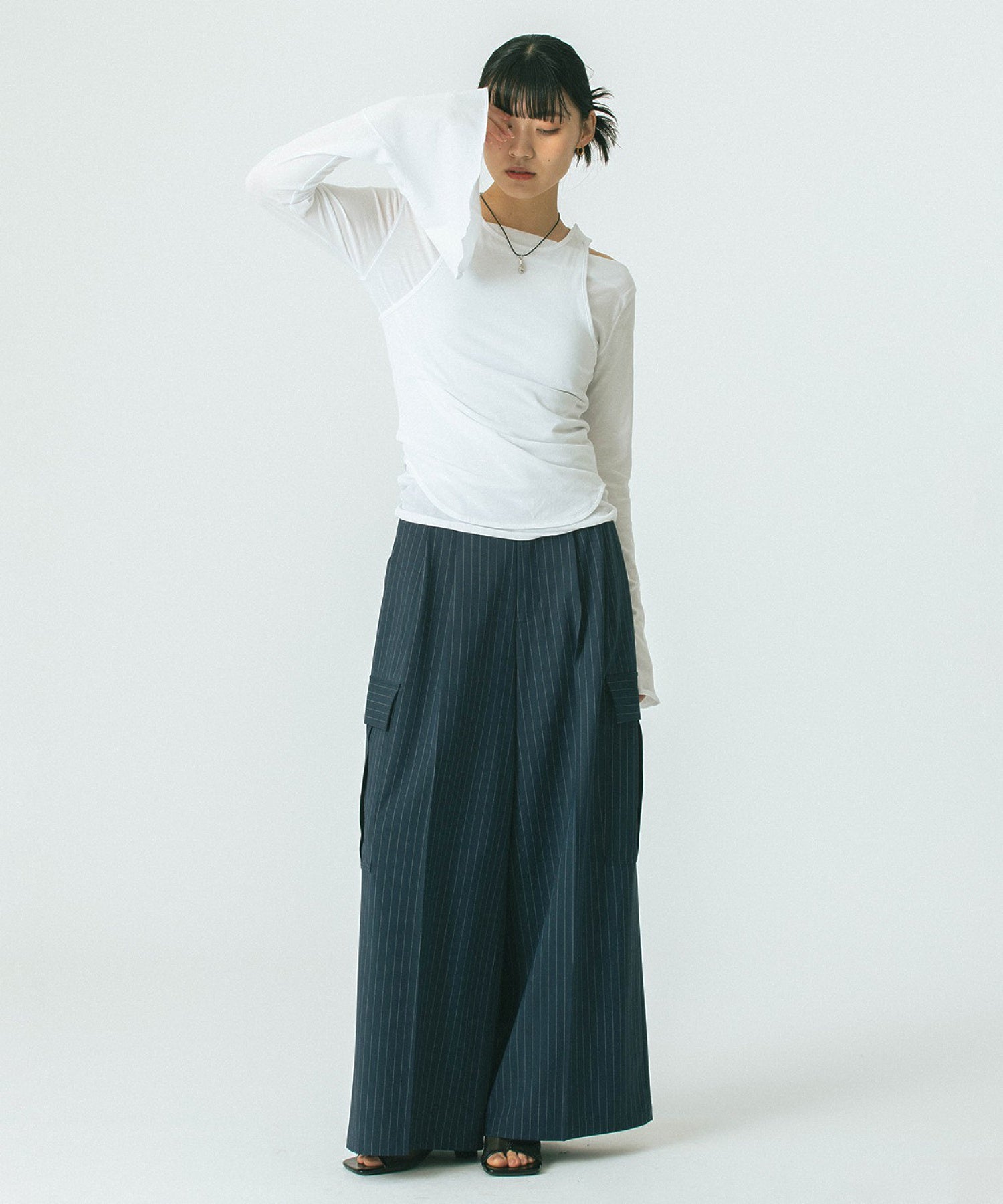 CREOLME/SUITING WIDE PANTS