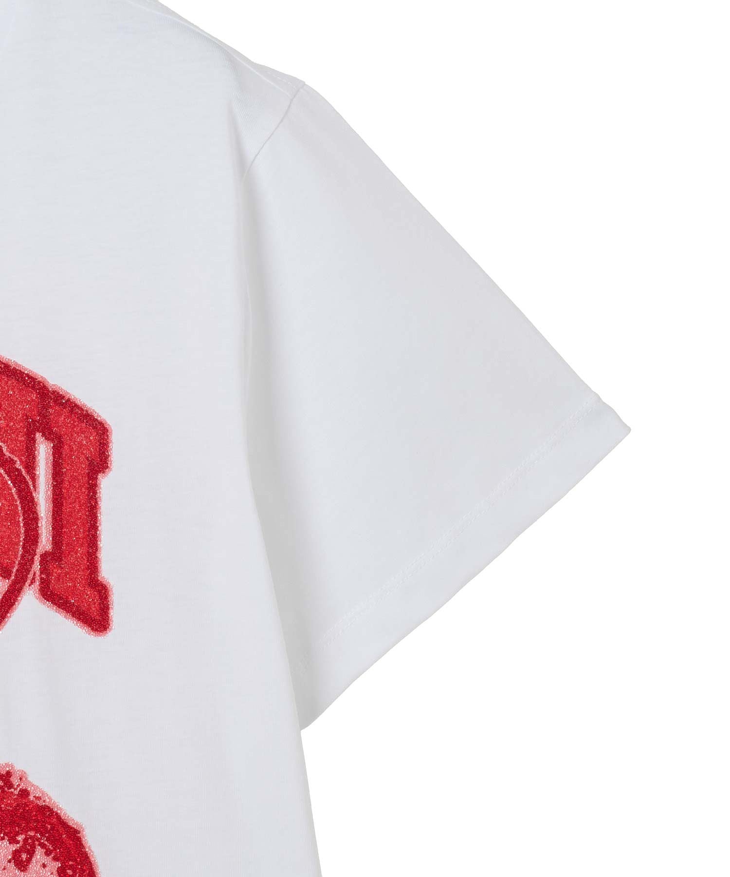 GANNI/BASIC COTTON JERSEY CHERRY WITH CAVIAR
