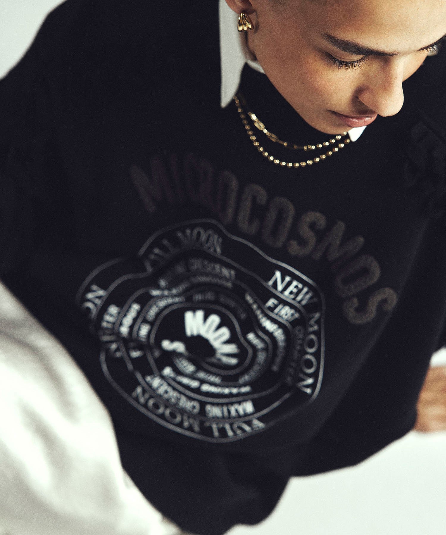 GENE HEAVENS/EMBROIDERY PRINT FRINGE SWEAT