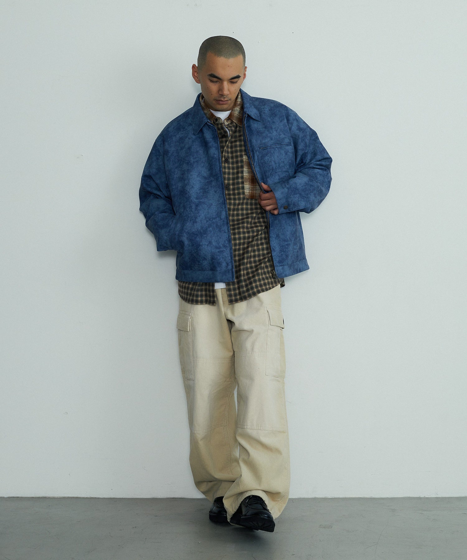 PLAID PANEL L/S SHIRT