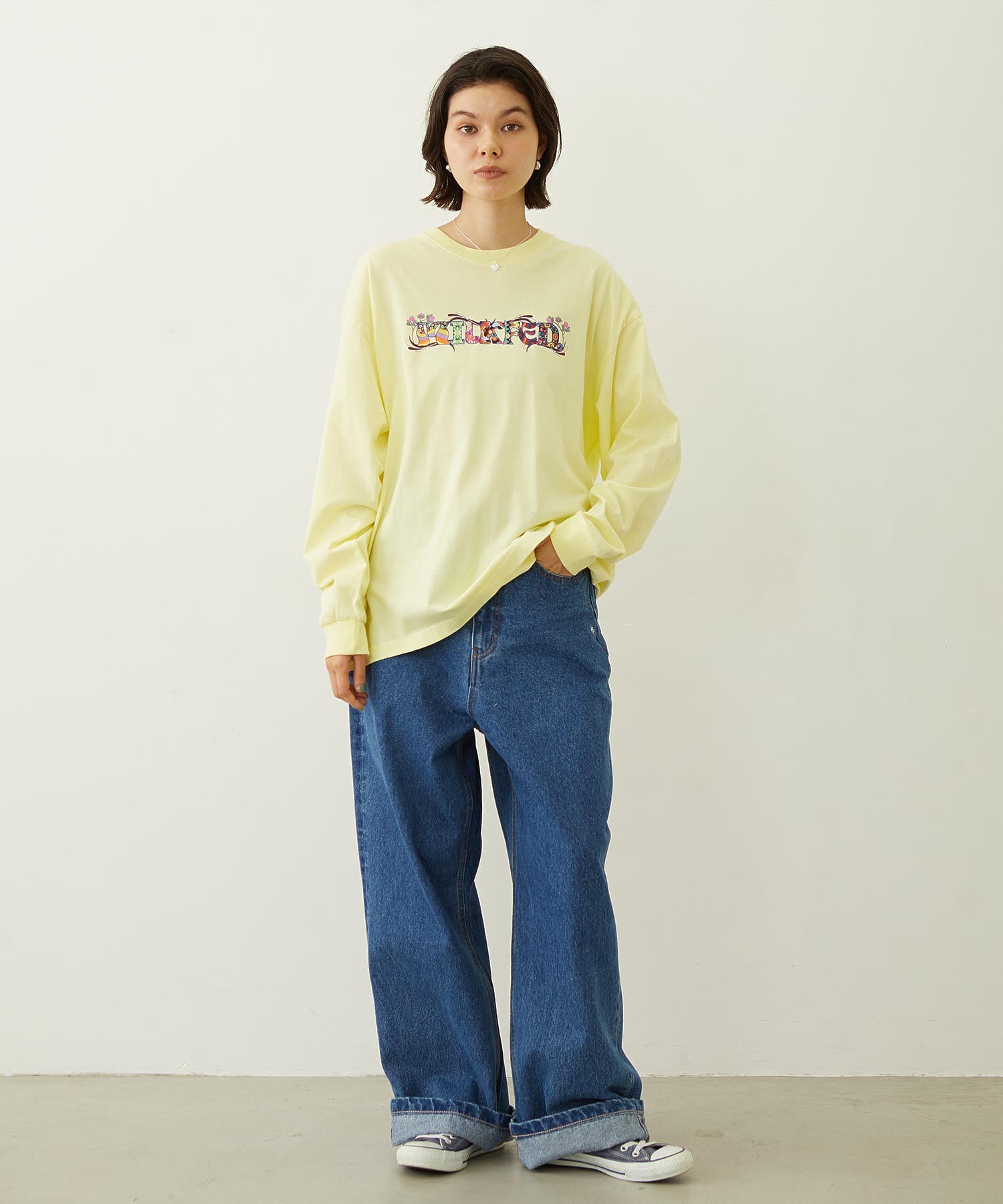 PATTERNED LOGO L/S TEE