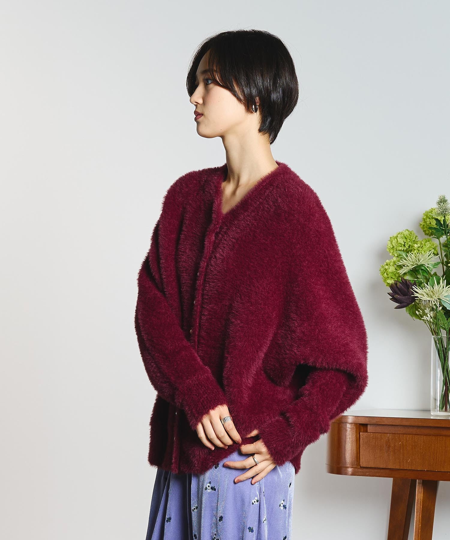 GENE HEAVENS/COTTON PEARL BUTTON CARDIGAN