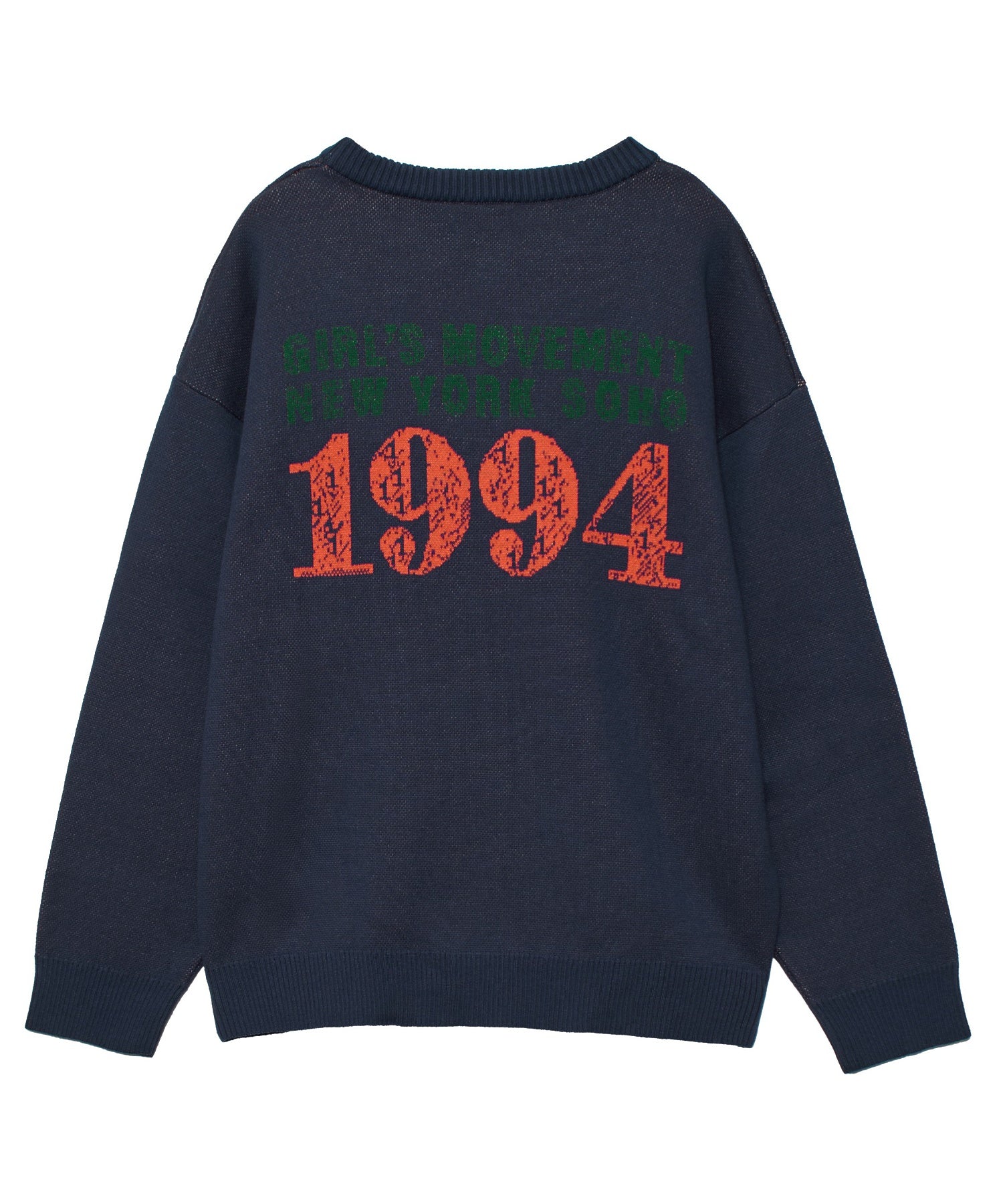 SCRATCHED LOGO JACQUARD KNIT TOP