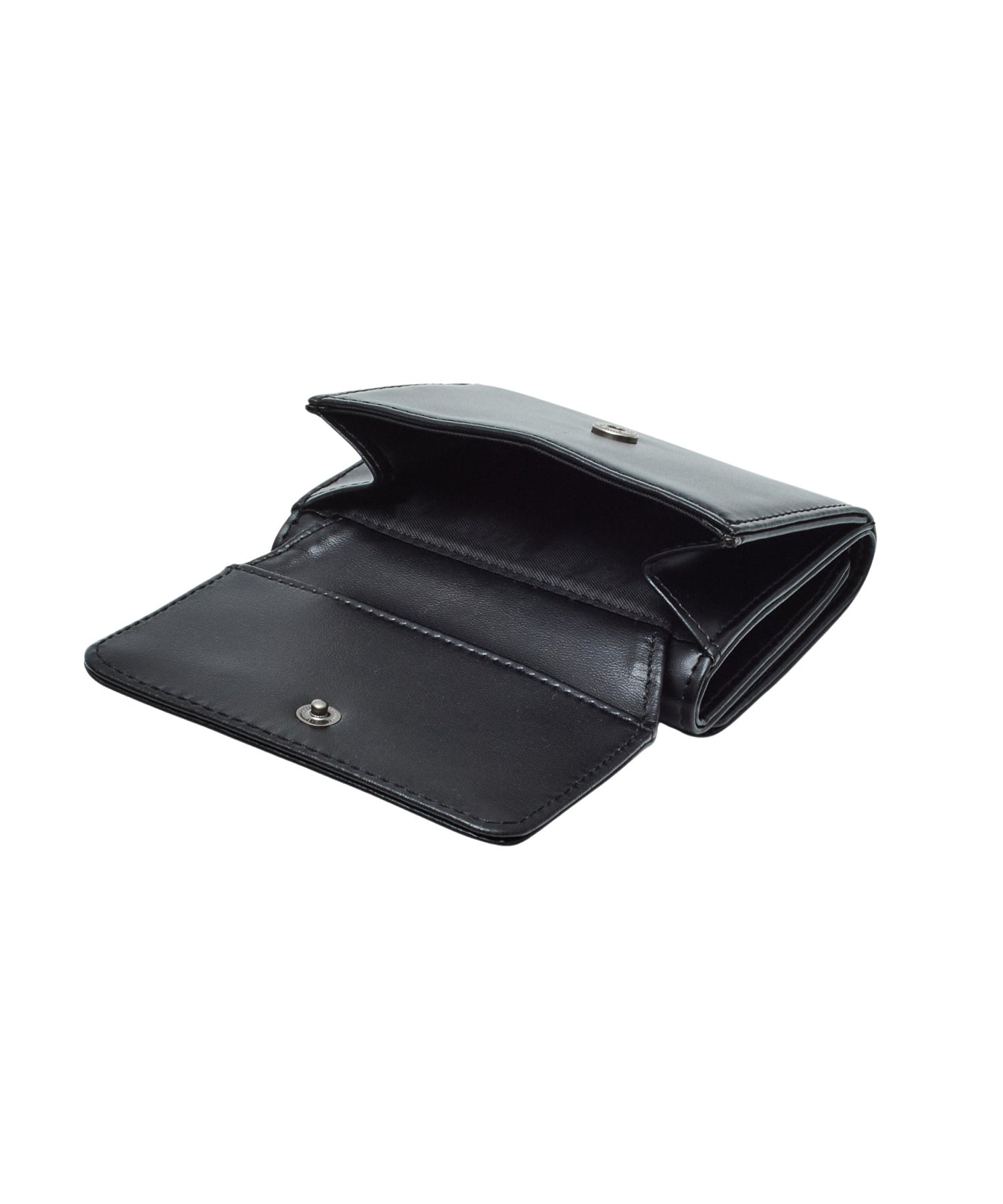 METAL XG EMBLEM FAUX LEATHER MINI WALLET