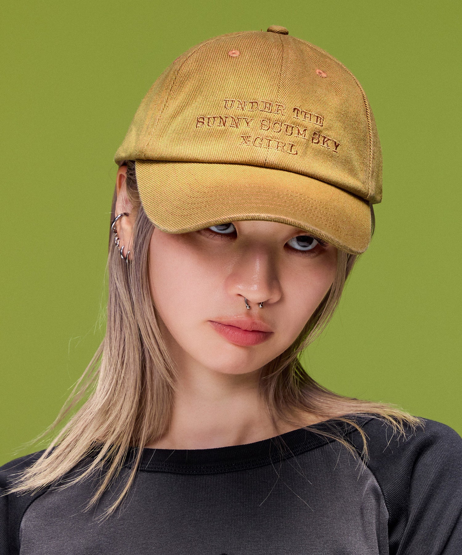 FADED FACE LABEL 6PANEL CAP