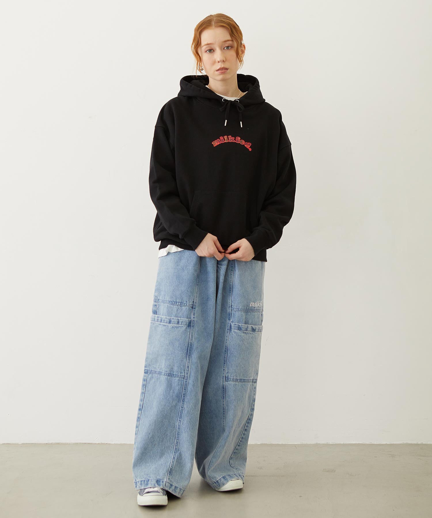 PLAID HEART SWEAT HOODIE