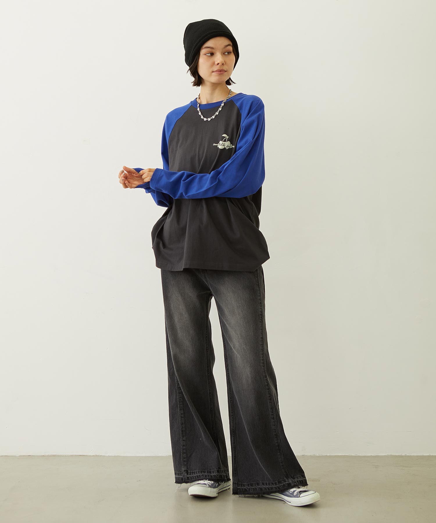 CHERRY FLOCK PRINT B/B TEE