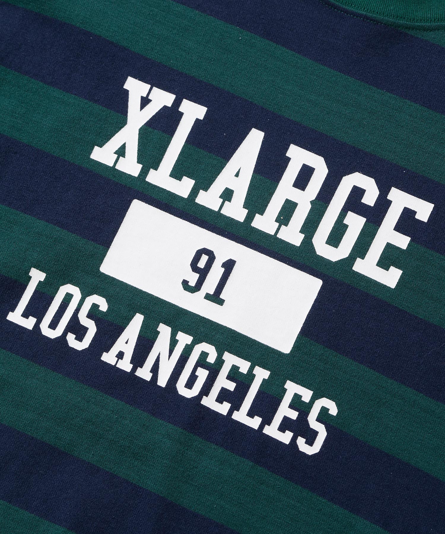 COLLEGE LOGO STRIPED L/S TEE XLARGE