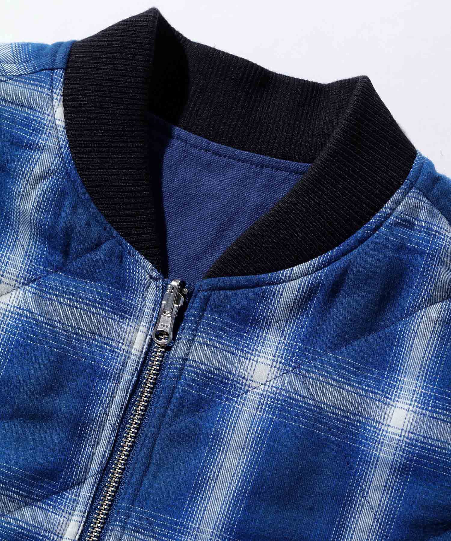 OMBRE PLAID REVERSIBLE VEST XLARGE