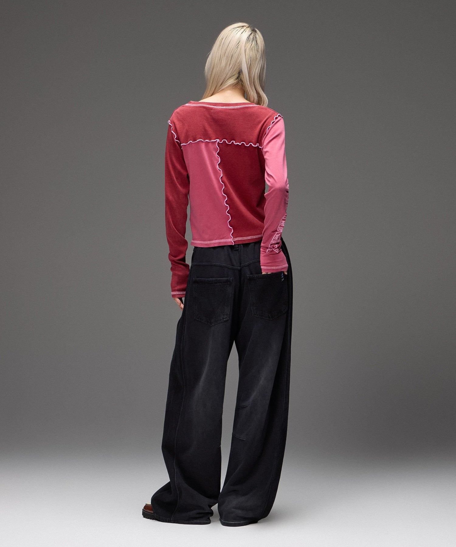 FADED REMAKE STYLE L/S COMPACT TOP
